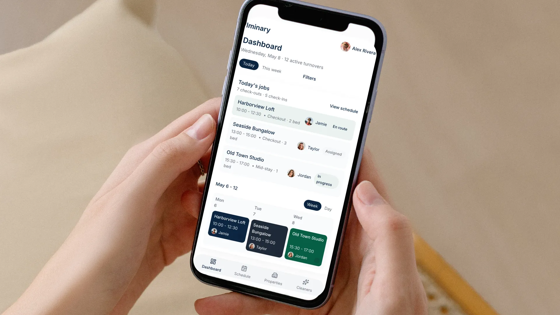 Cleaner scheduling interface mobile preview