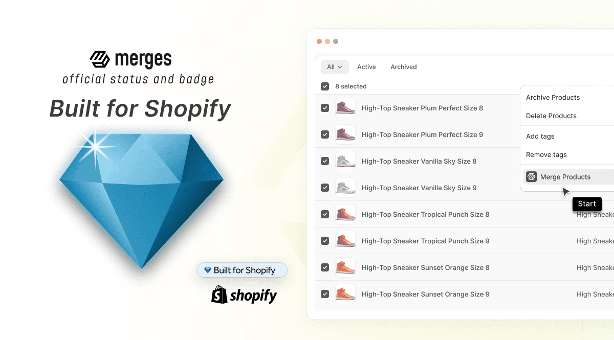 Merges achieves prestigious "Built for Shopify" status