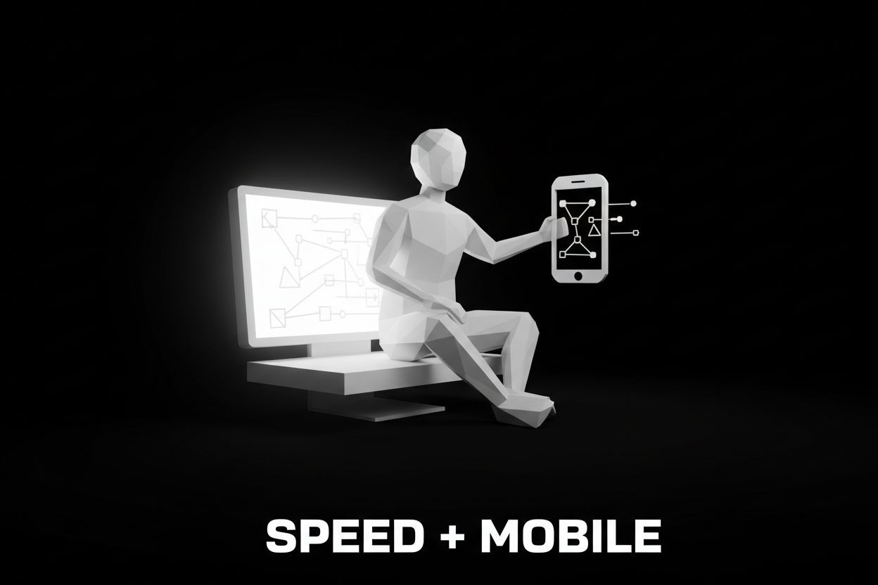 Developer checking website performance on different devices