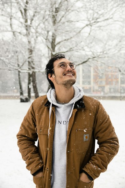 Portrait of Arjun Mehta in winter