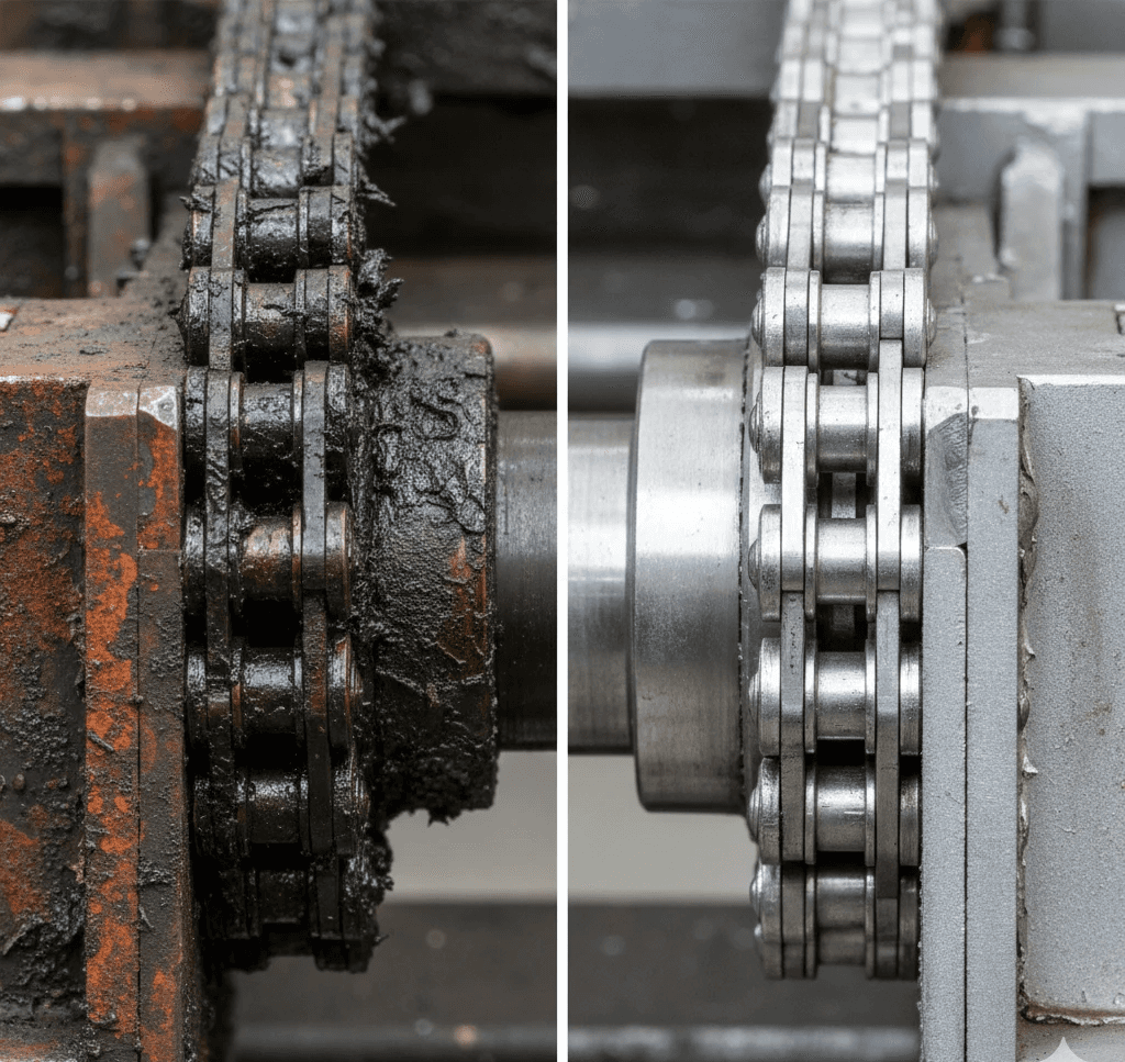 chain grease cleaning