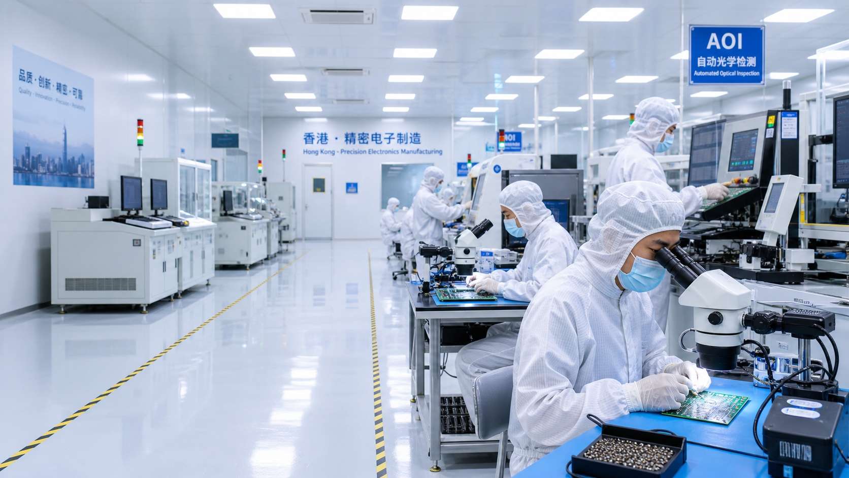 香港電子廠無塵車間設計施工 ISO 5-8 級潔淨室 | Hong Kong Electronics Factory Clean Room Design and Construction ISO 5-8 Grade