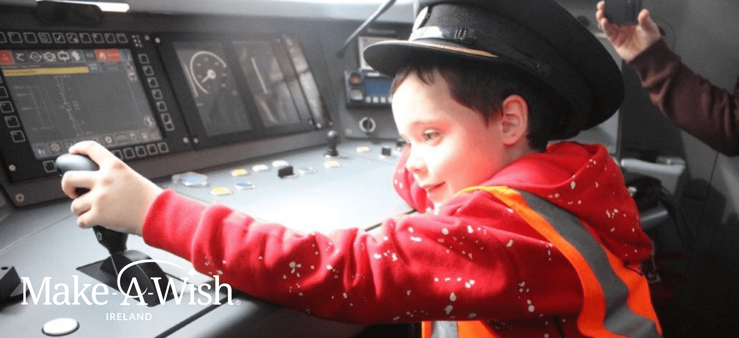 Make A Wish Child Enjoying Wish Onboard Irish Rail Train