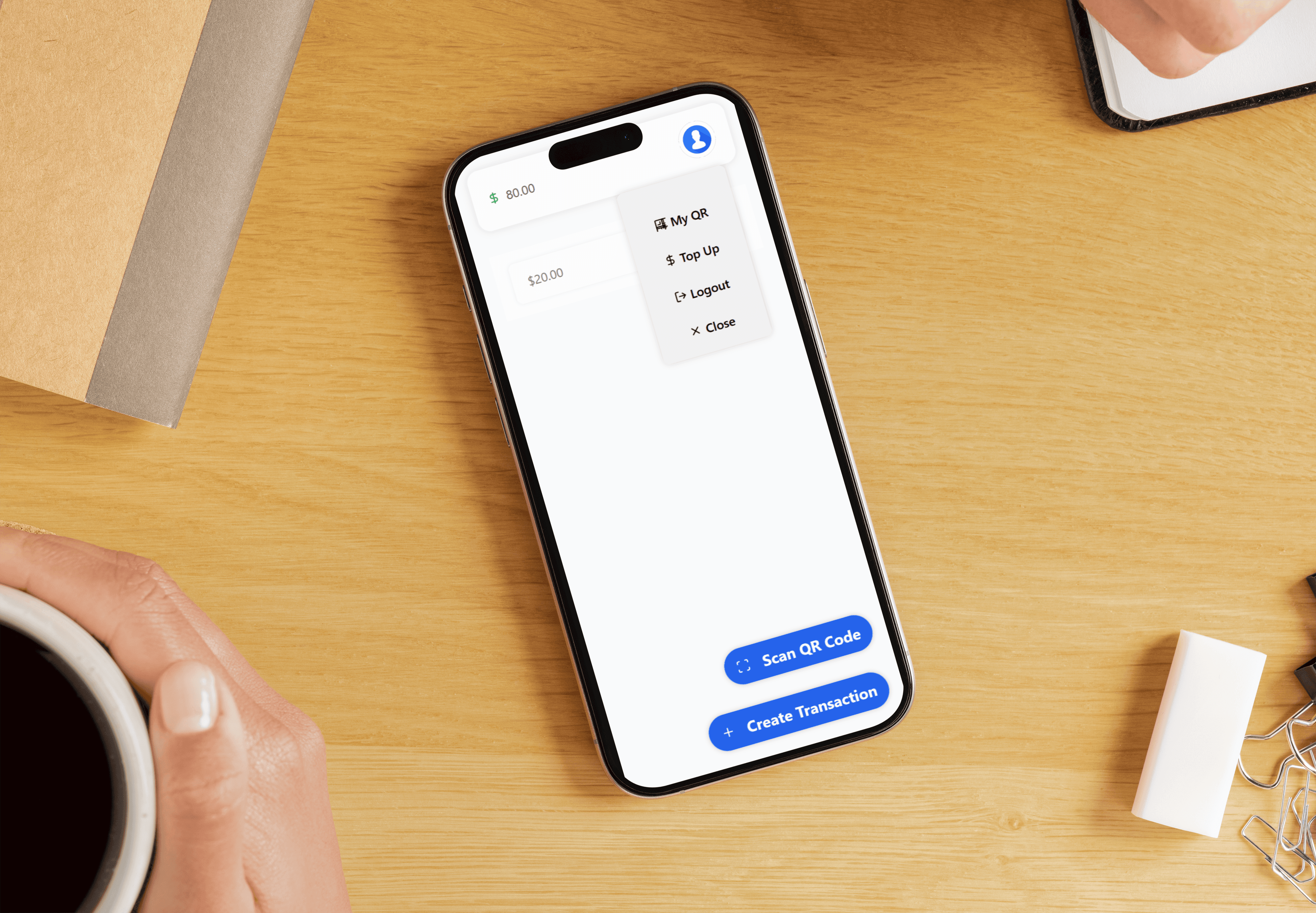 Banking App on a phone