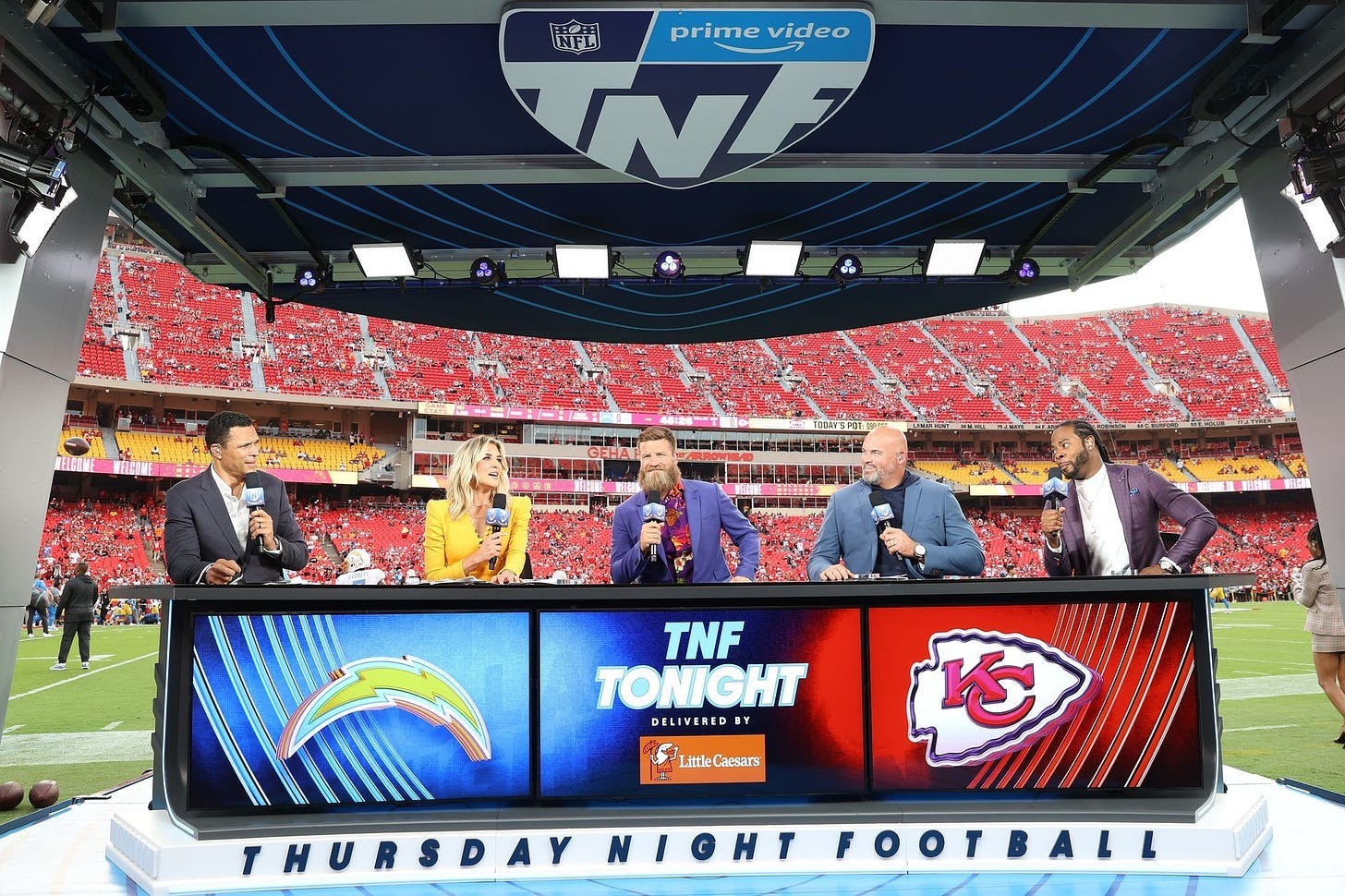 Thursday Night Football's broadcast team via Amazon Prime Video