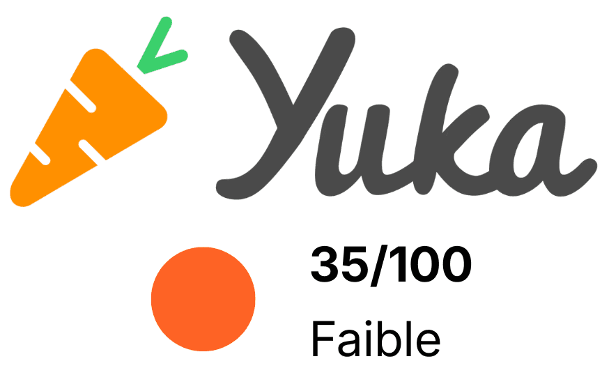 Score Yuka 35/100