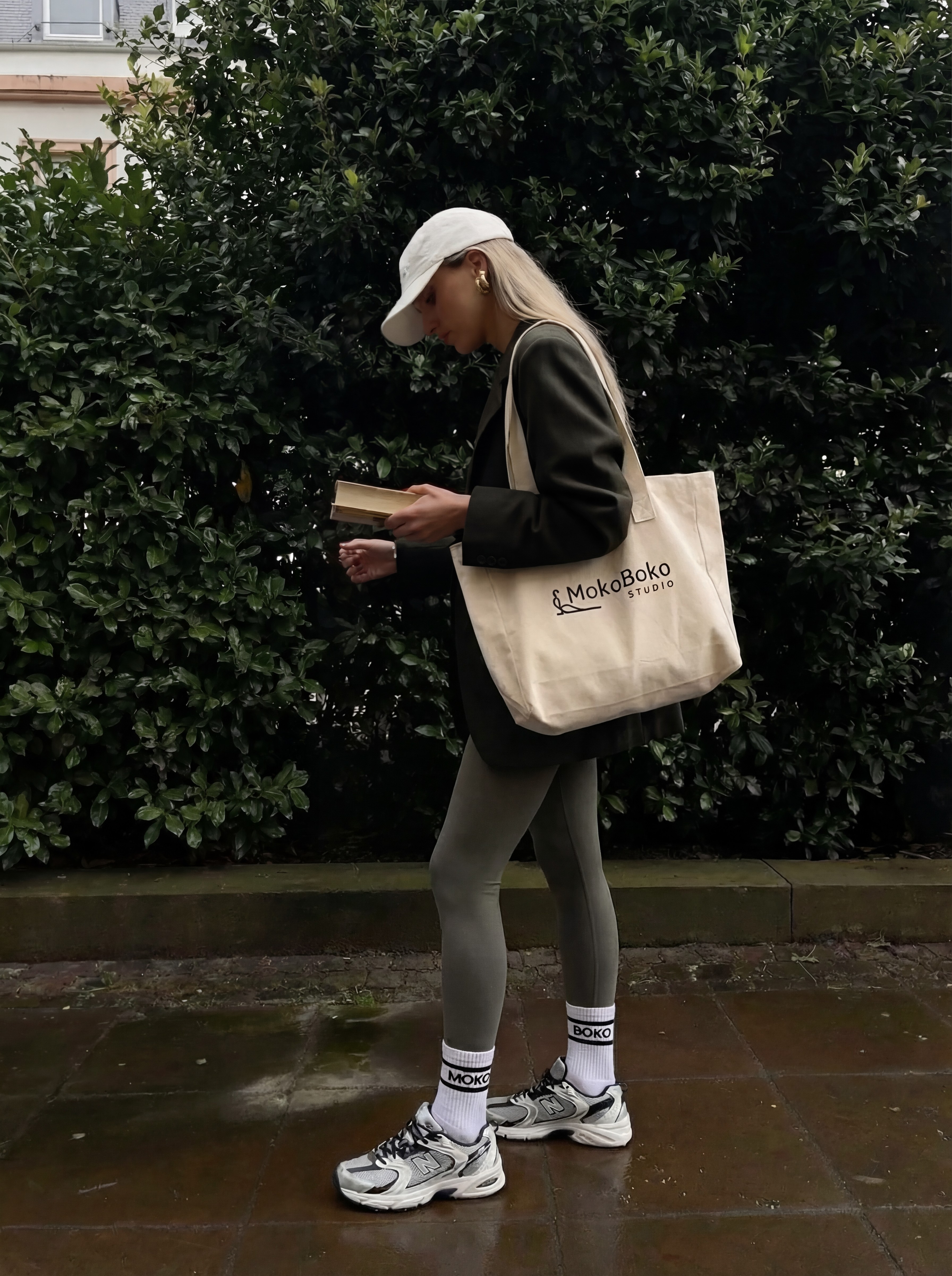 MokoBoko Studio heavy-duty canvas tote bag and boutique fitness streetwear—Lisbon lifestyle movement community