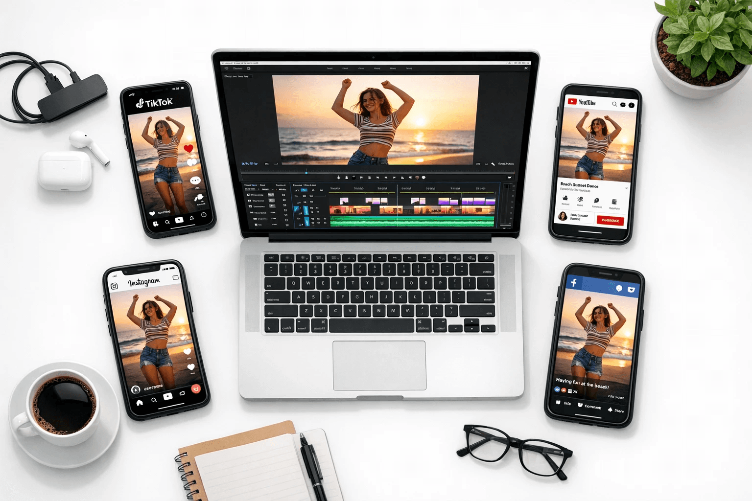 Editing video across multiple social platforms -  Video Automation