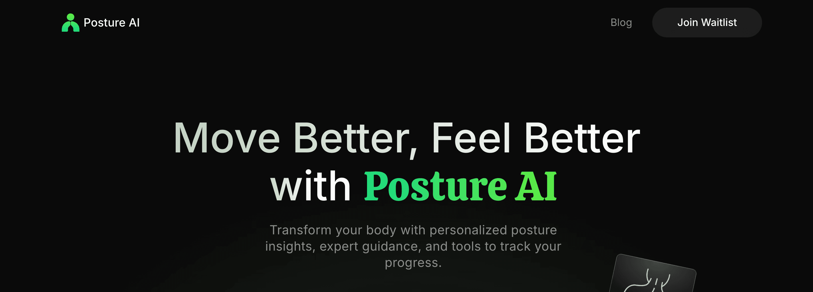 Posture AI landing page - Posture Exercises 