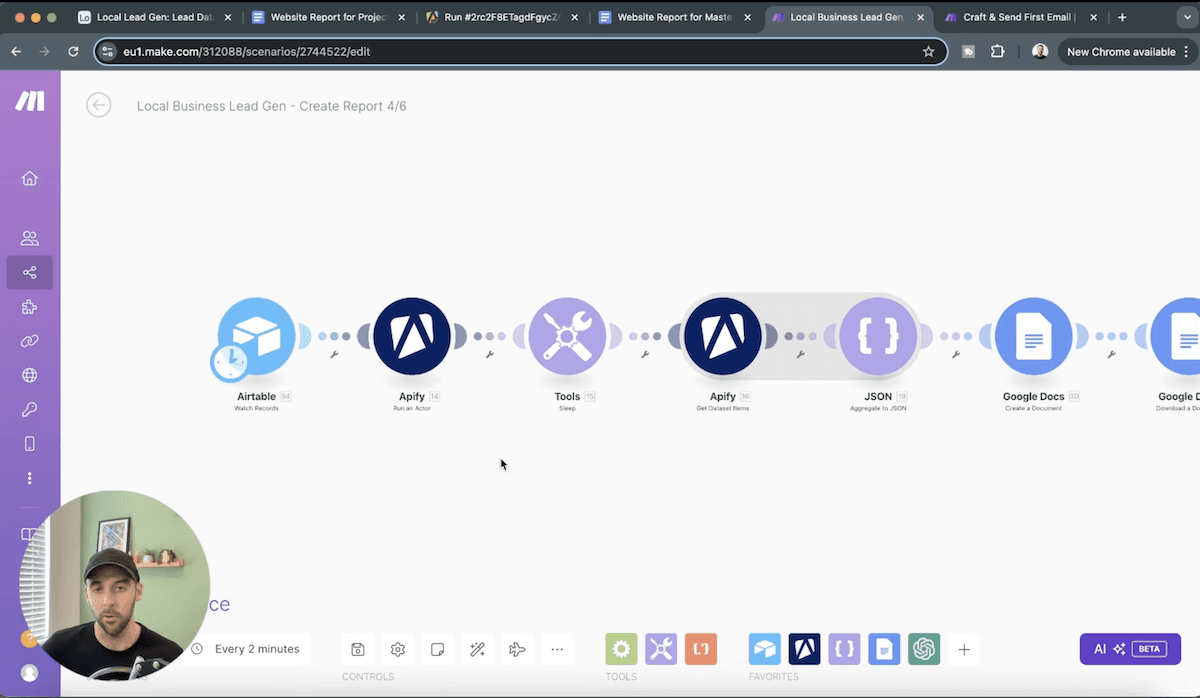 sending customised web reports to local leads screenshot