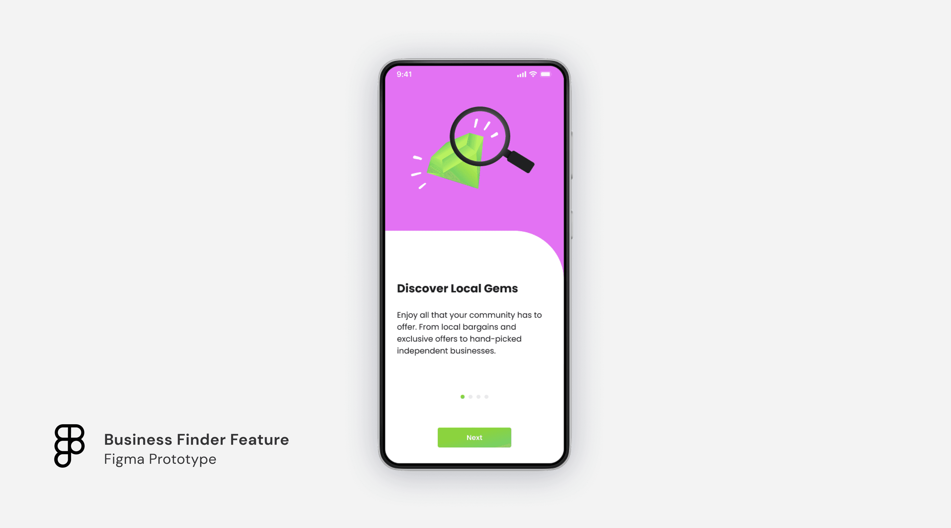 Business Finder Feature Figma Mockup