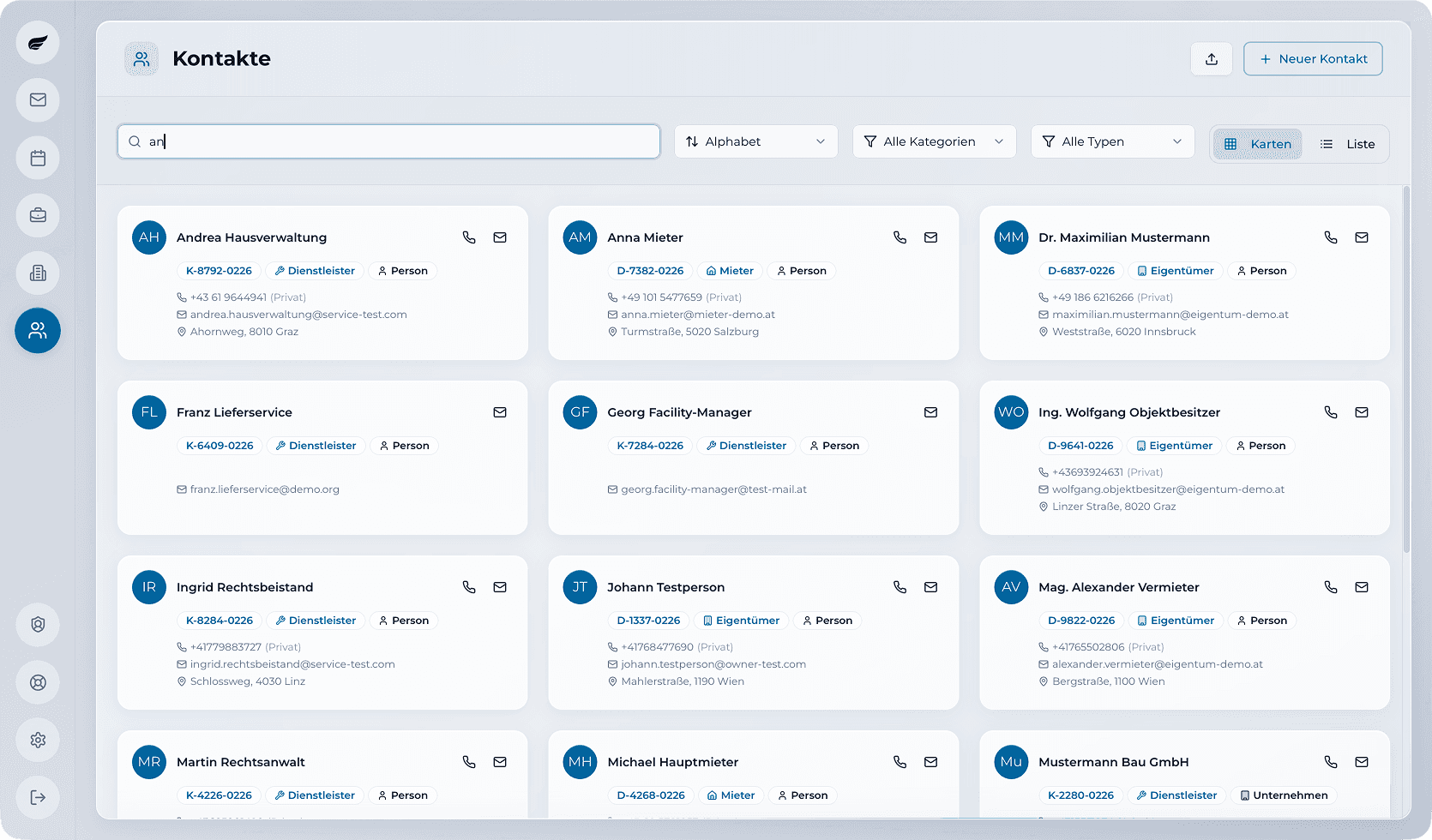 Bild der Kontaktenmanagement