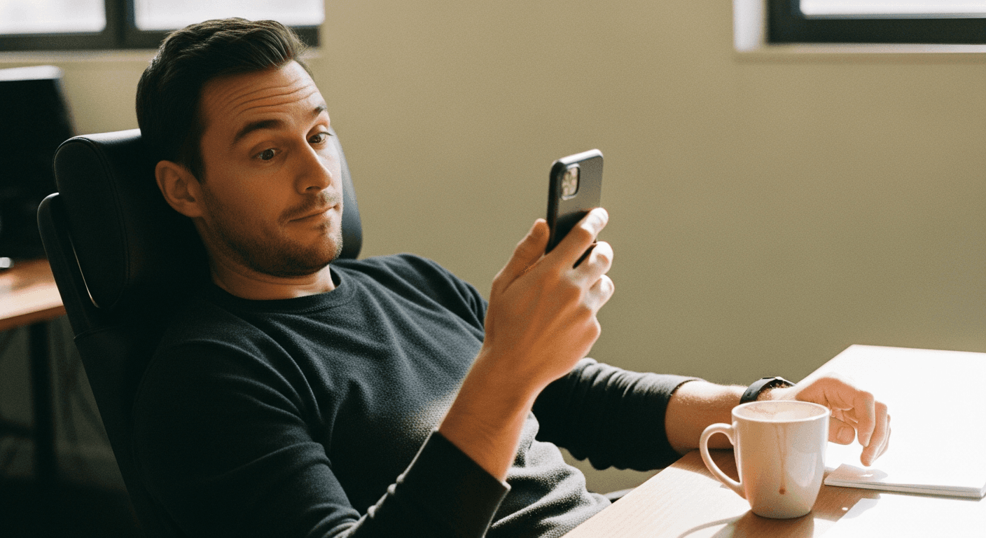 Abstract digital shapes floating in purple haze