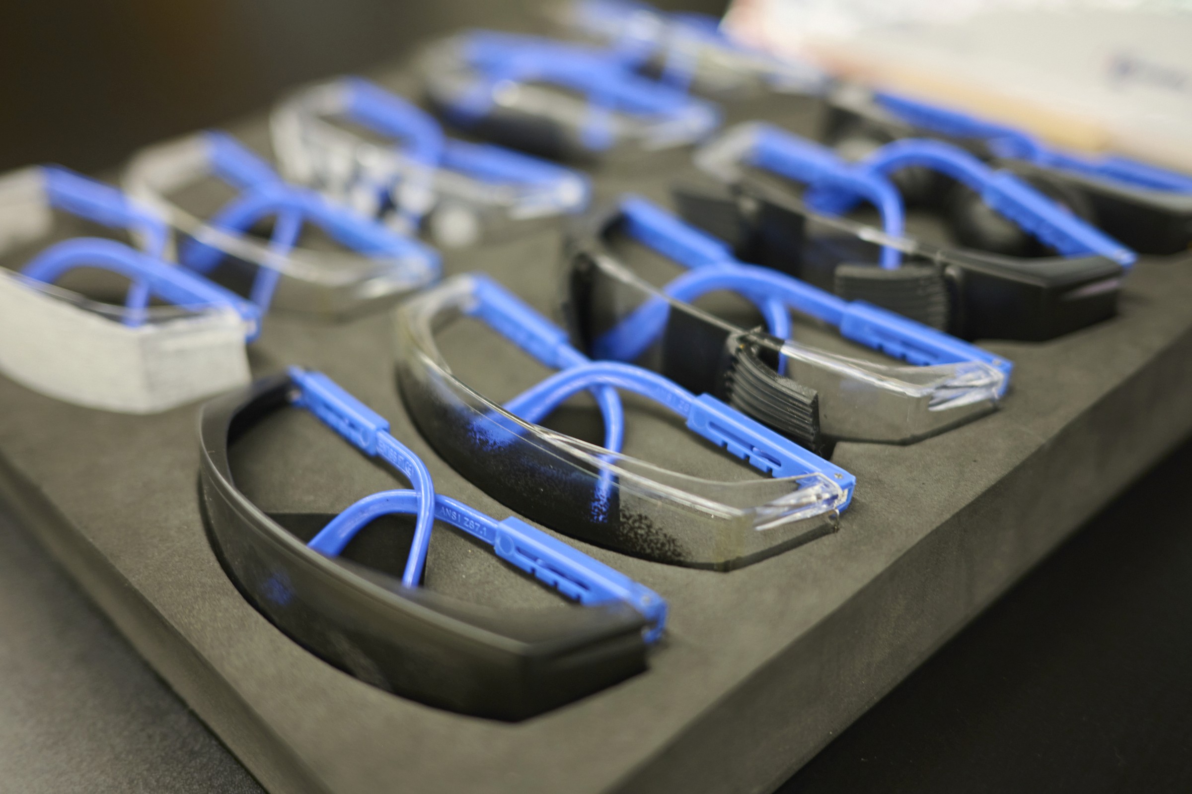 A variety of low vision simulation glasses