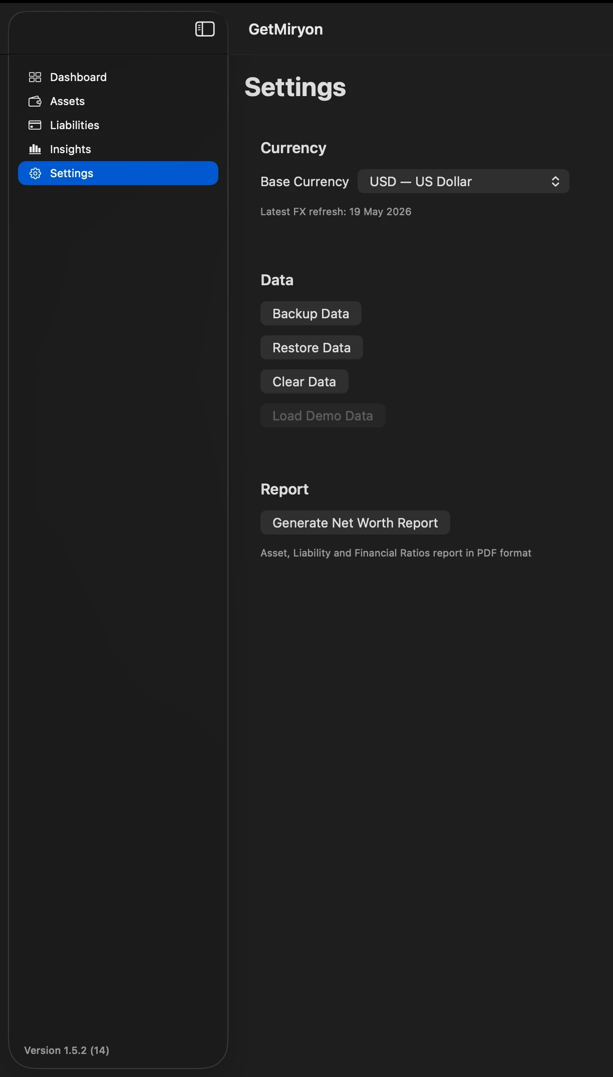 Settings Screen