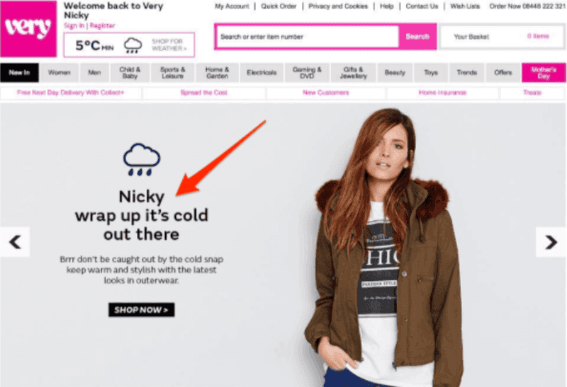 data driven marketing example