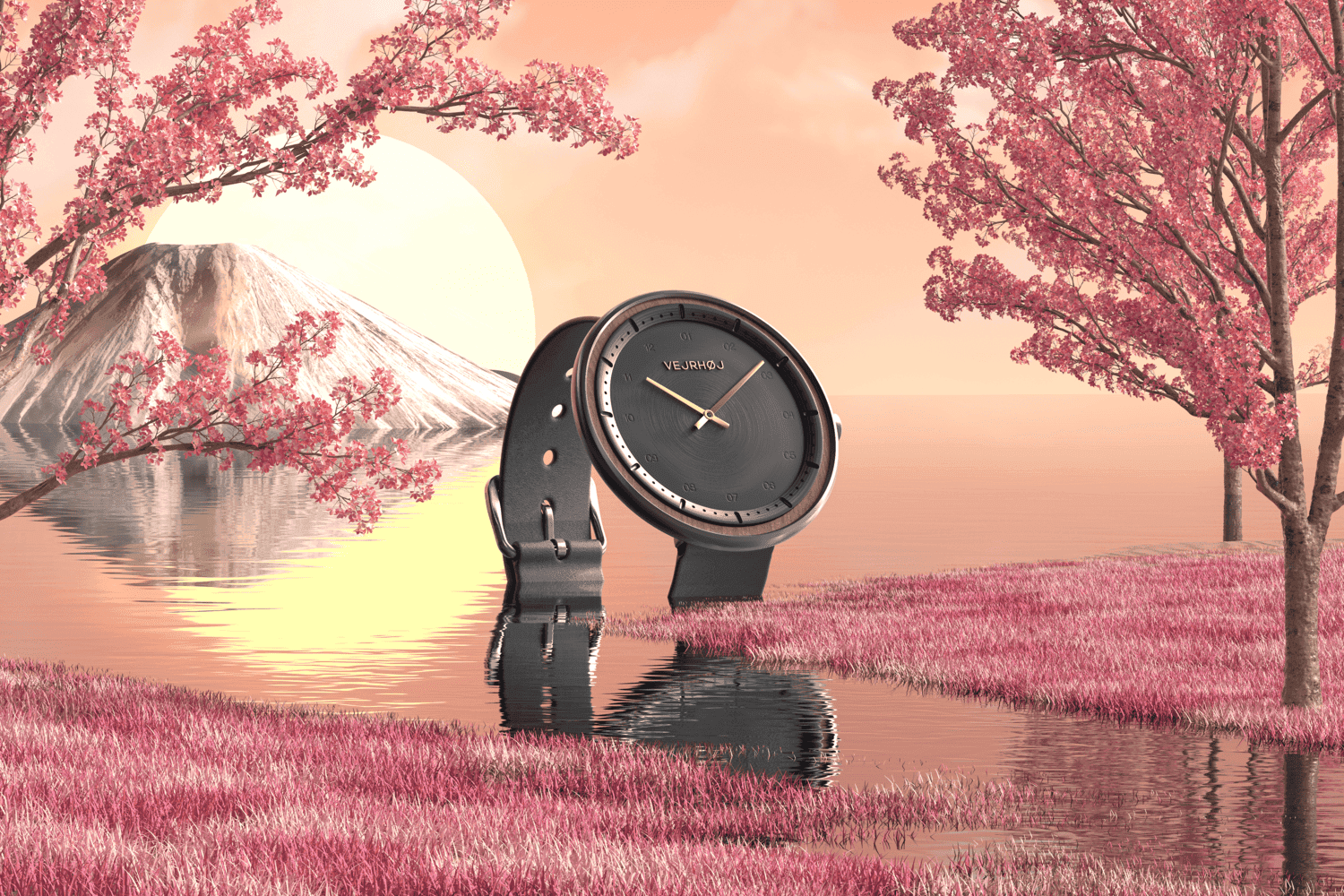 Conceptual 3D visual exploring shape, watch and light for Vehjroj by Este Studio