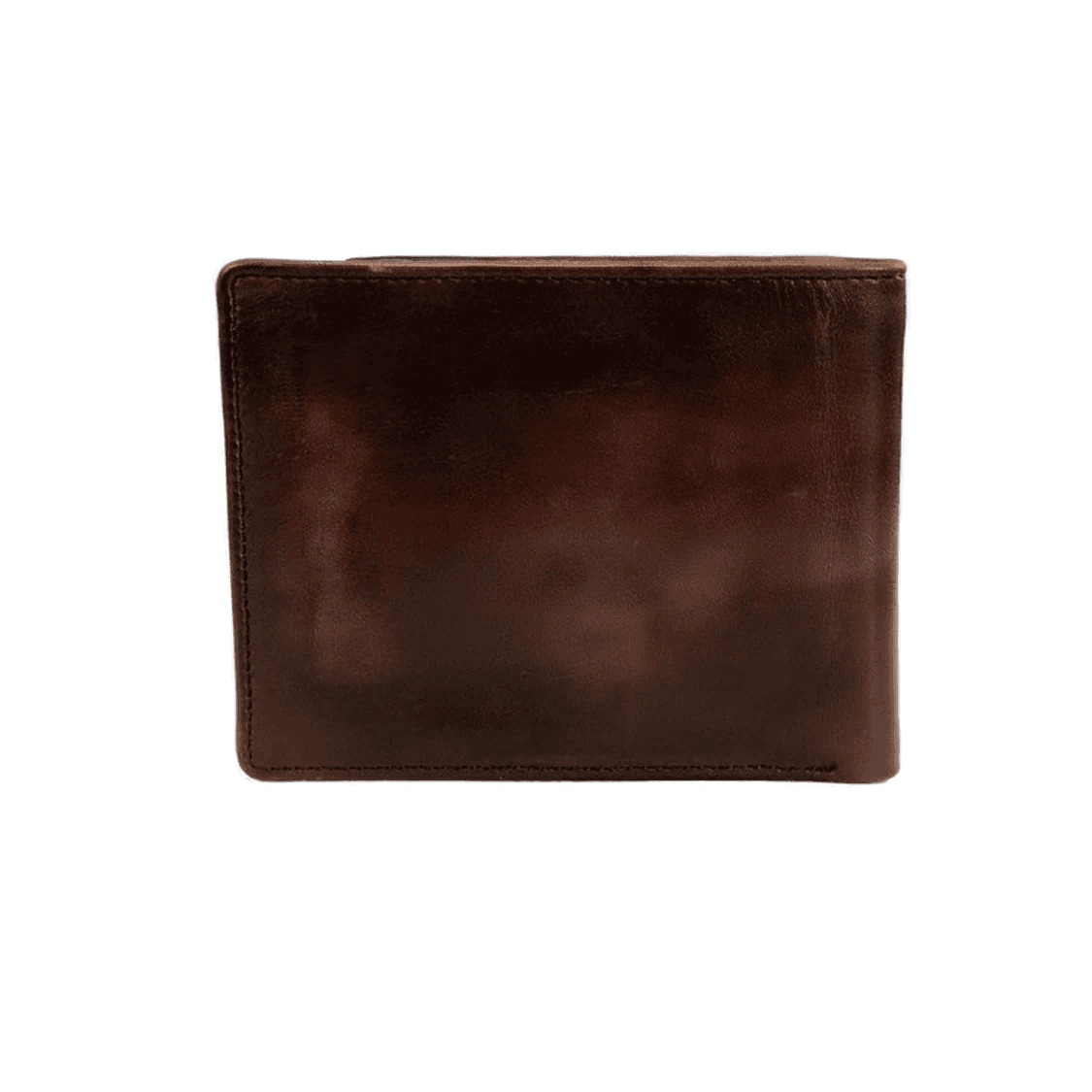 Brown leather wallet on a white background