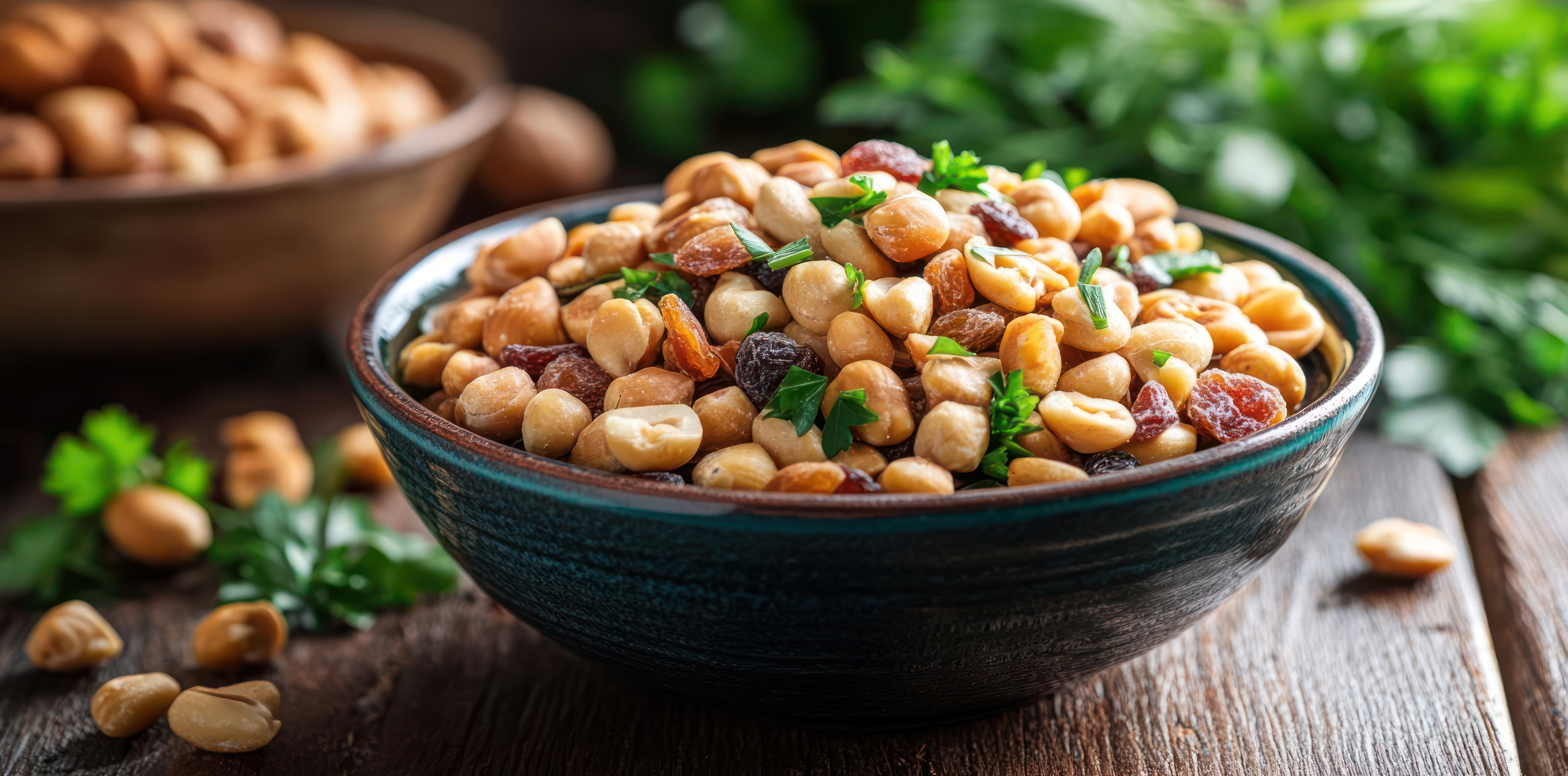 bowl depicting chickpea salad