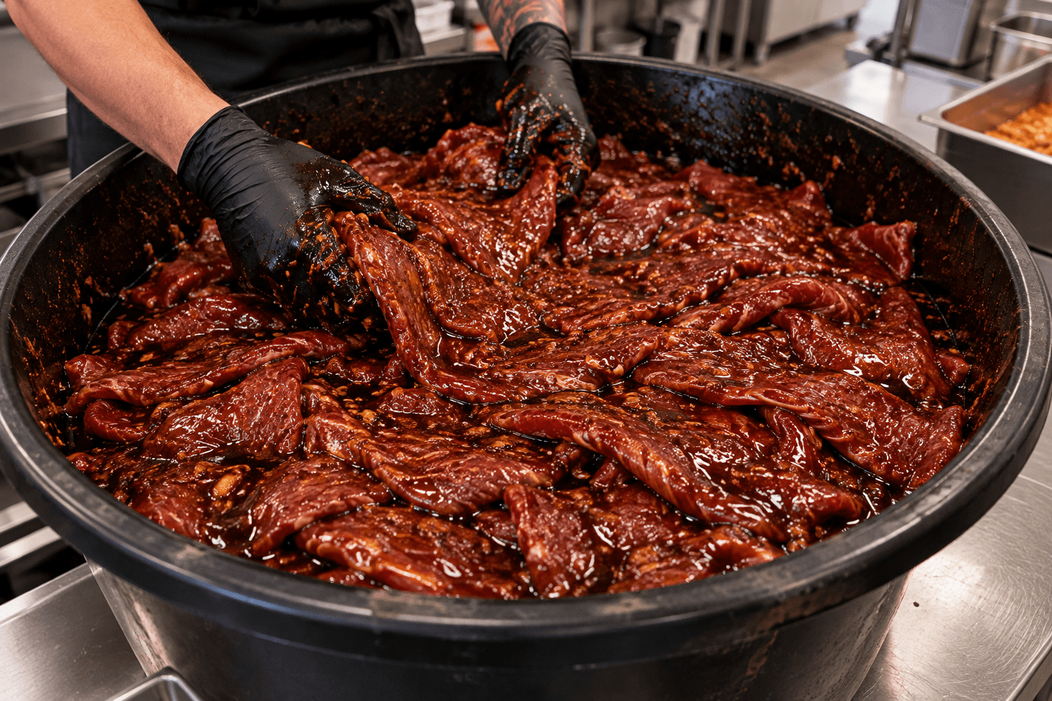 Marinade en verse ingrediënten