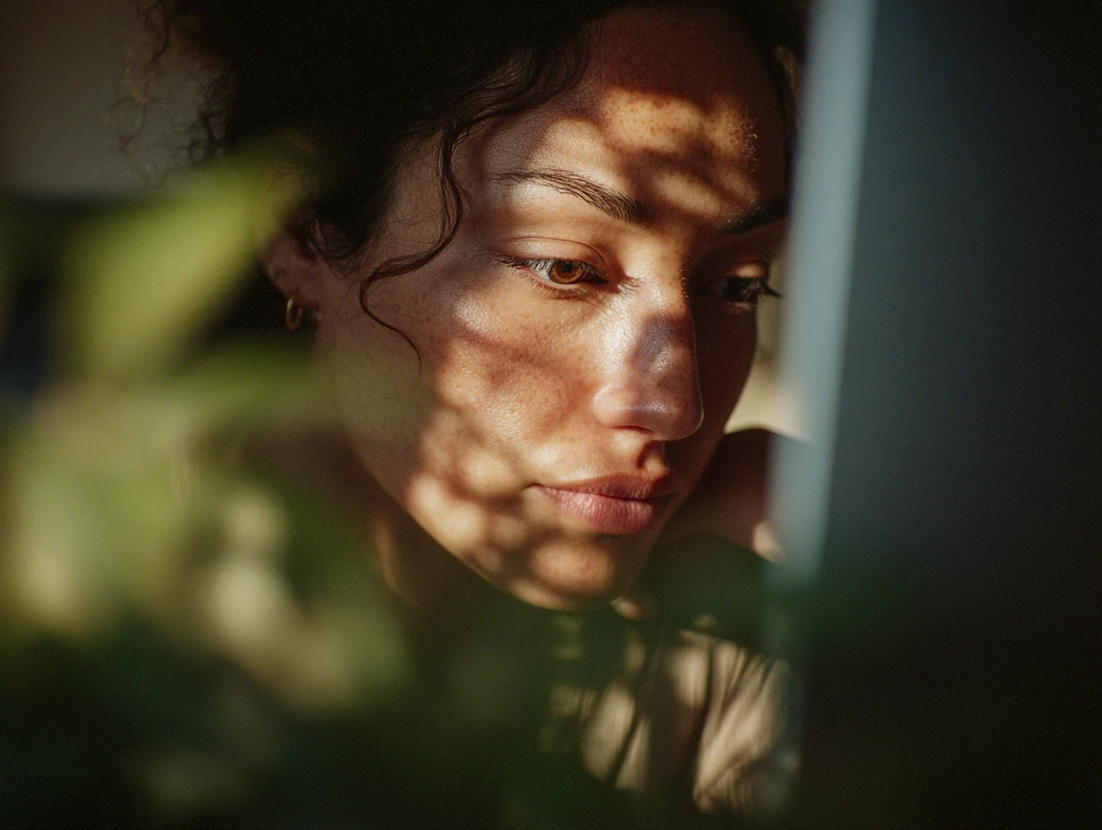 Nadina working quietly in front of a computer