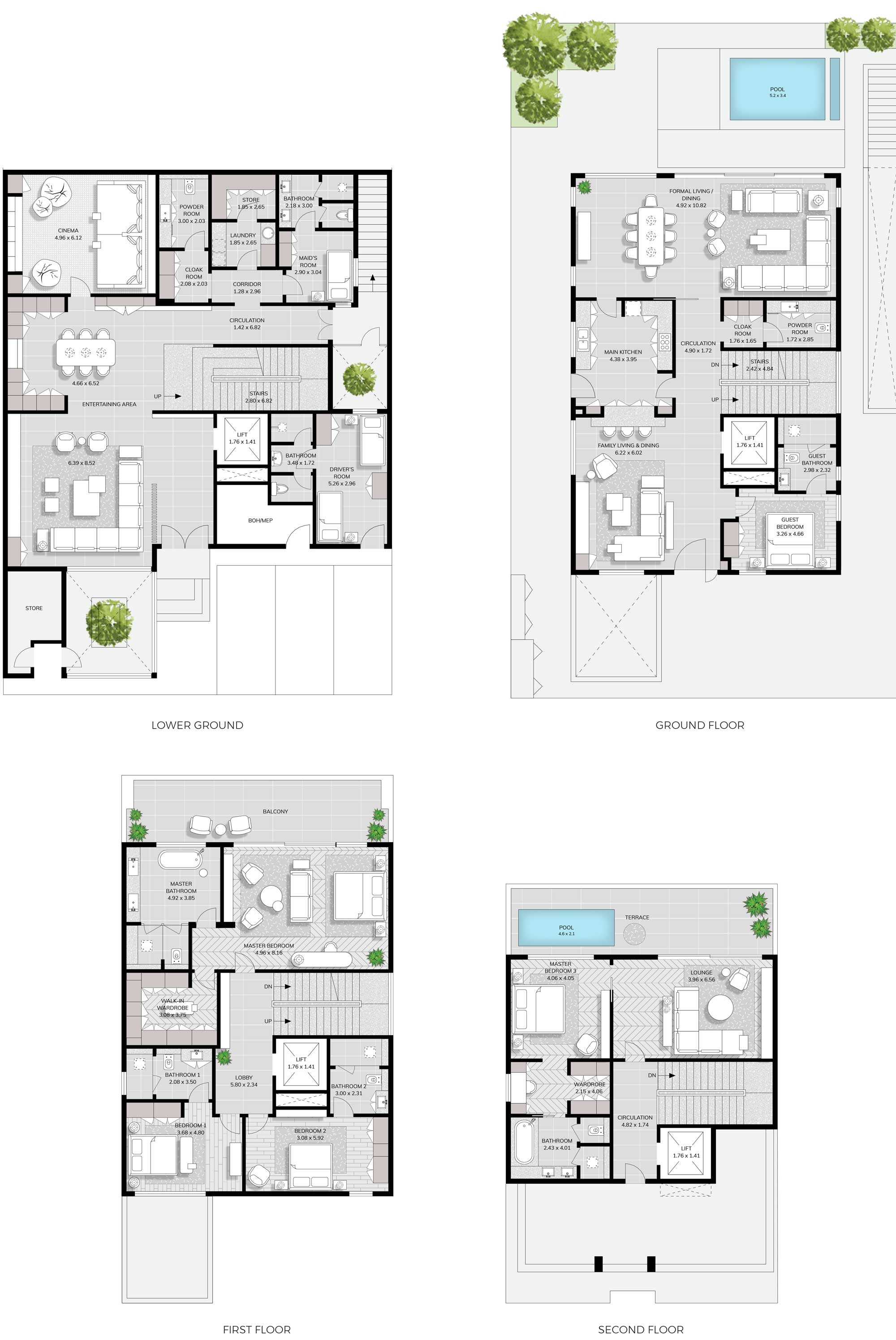 Signature Mansions 5-Bedroom Floor Plan