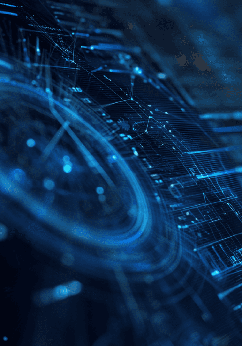 Illustration of smart dashboards and AI-powered analytics visualizing business data and insights