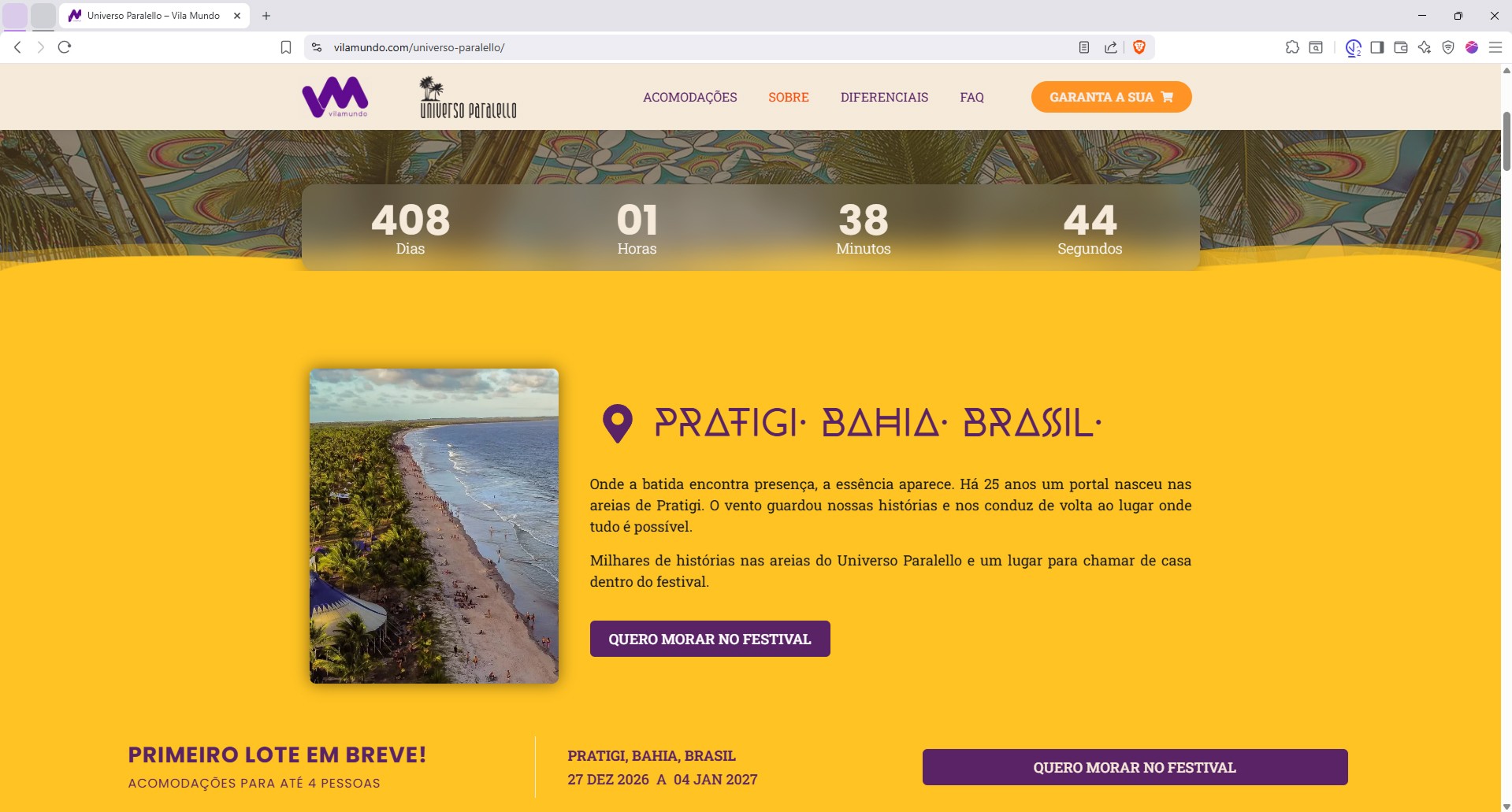 A screenshot from the Stuff page of the website