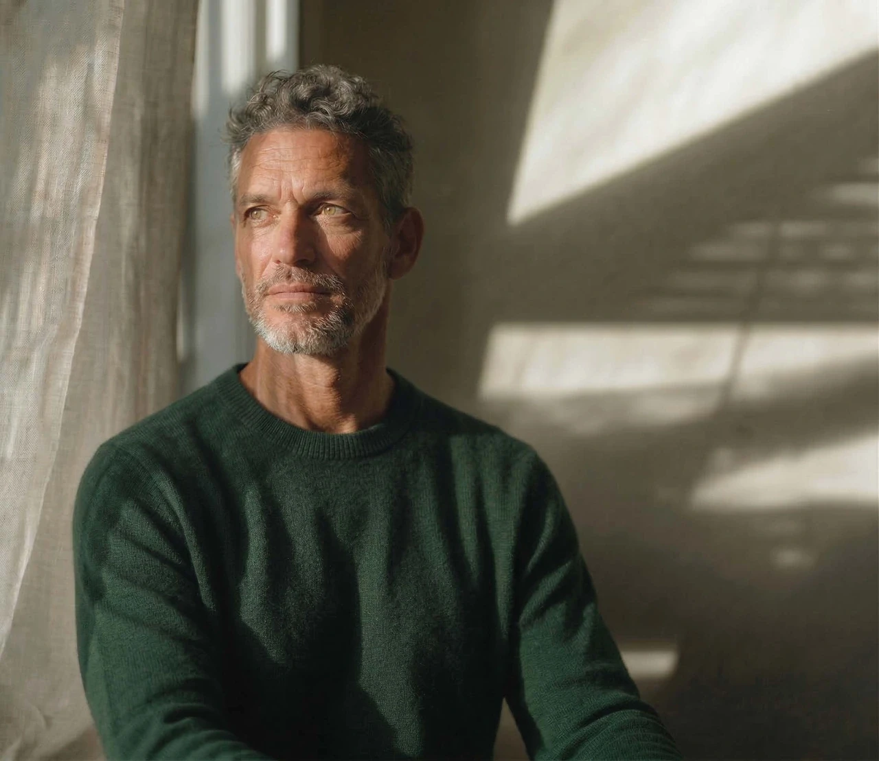 Man in green sweater