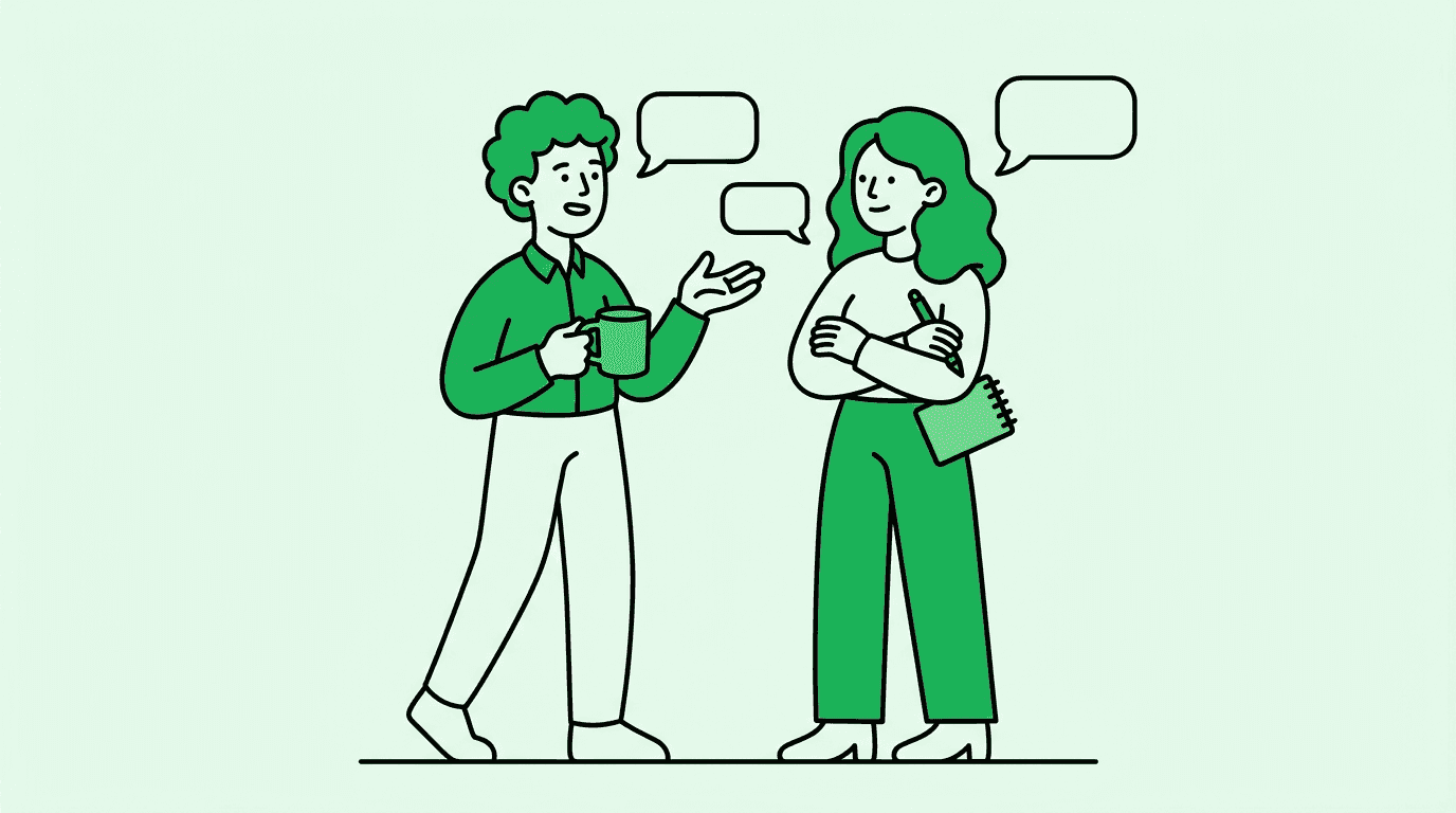 two people having a conversation