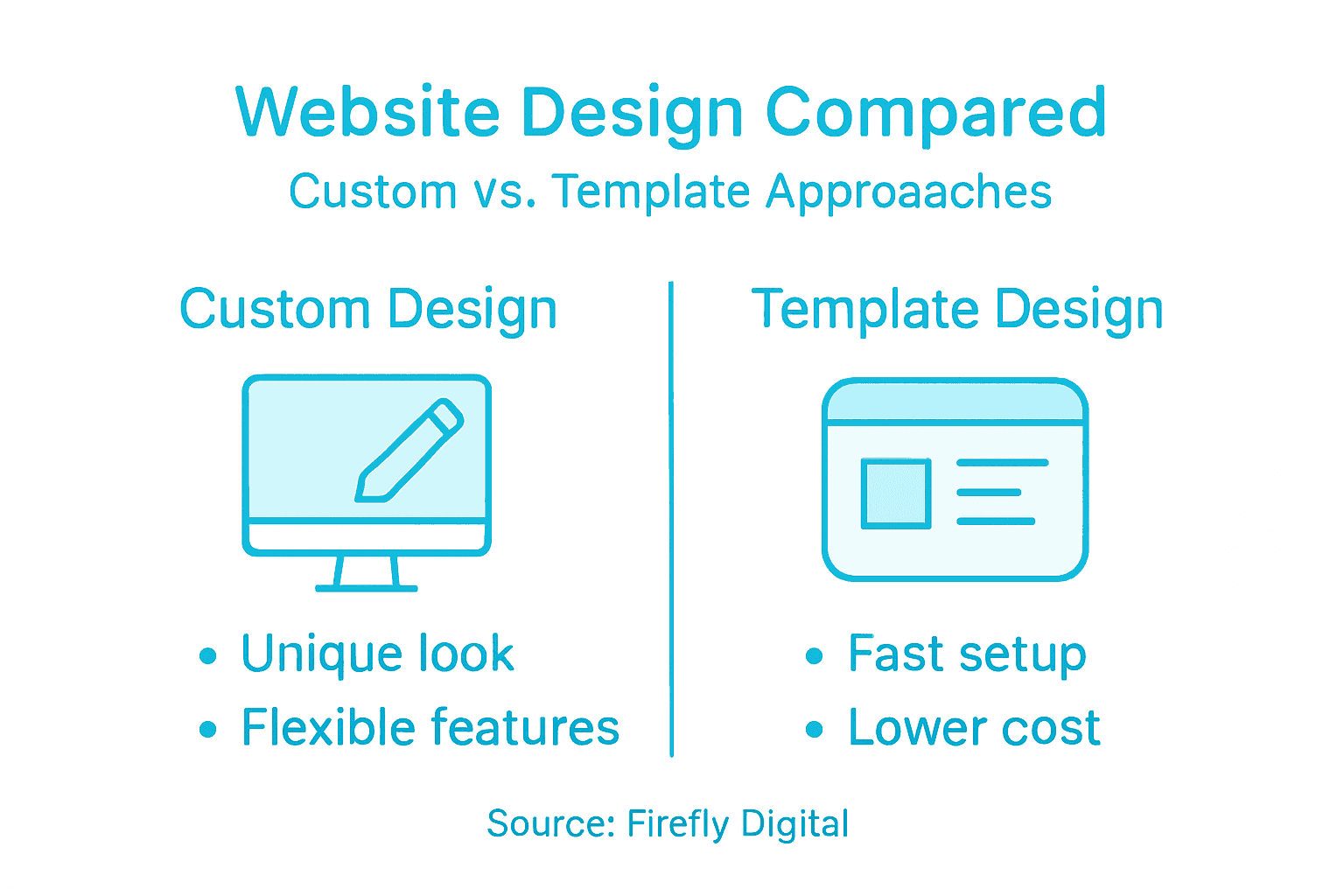 Infographic custom vs template website design