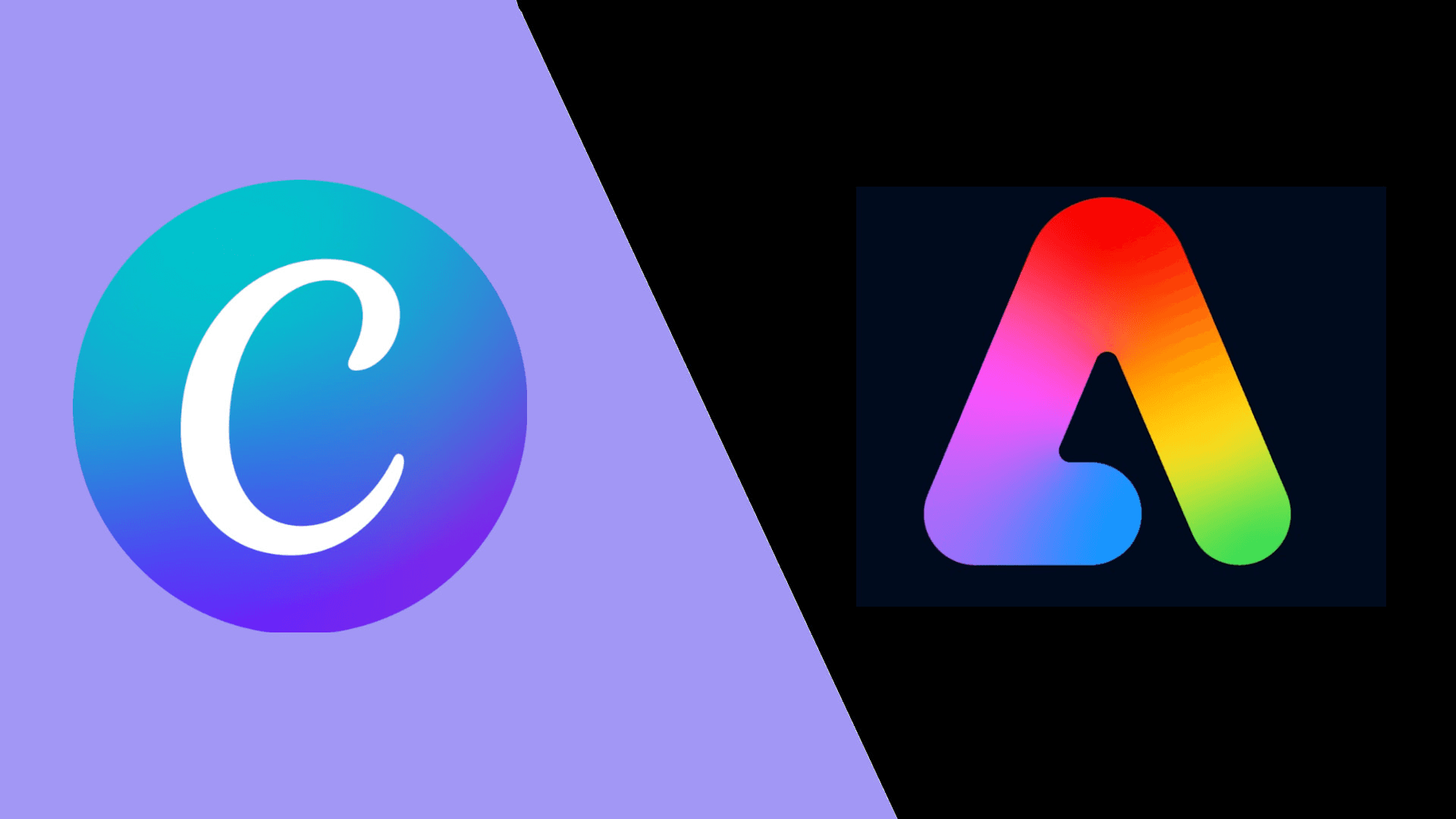 logo Canve i Adobe Expressa