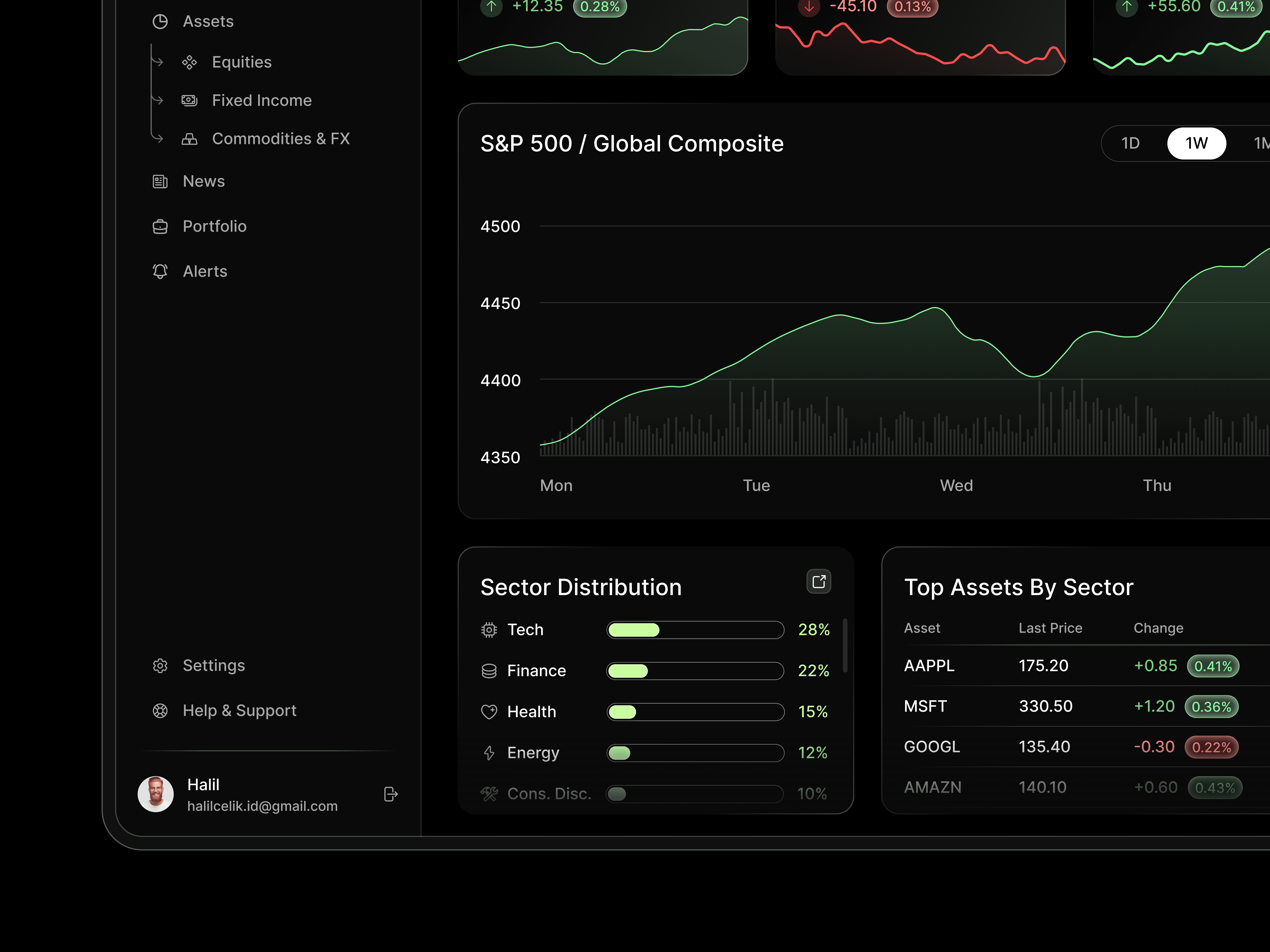 Phone showing Bloomy UI