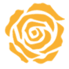 Orange rose icon