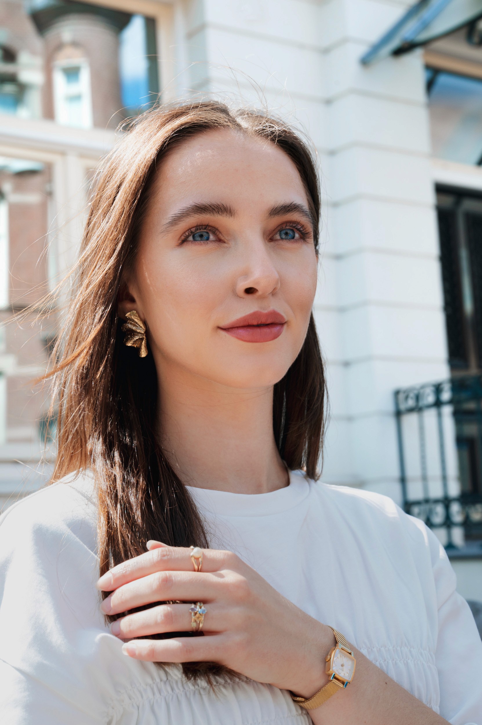 People waiting on a train platform