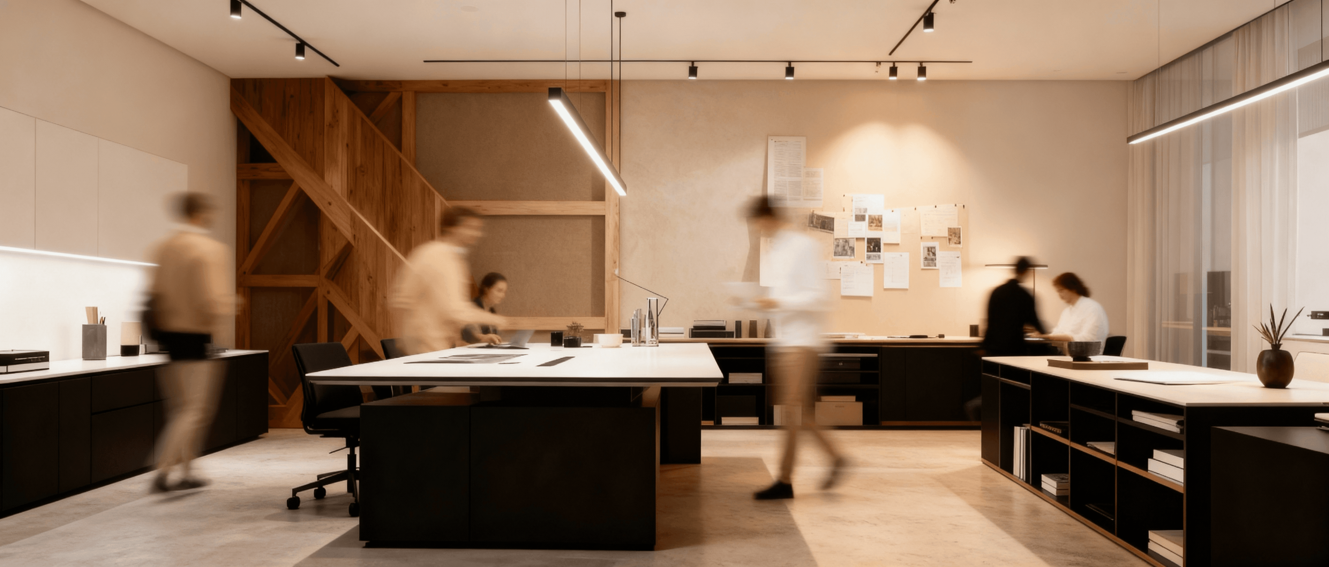 A moody scene of a room with a lamp shade