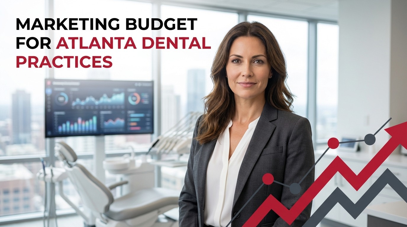 Atlanta dentists standing in a dental office teaching about dental marketing budgets
