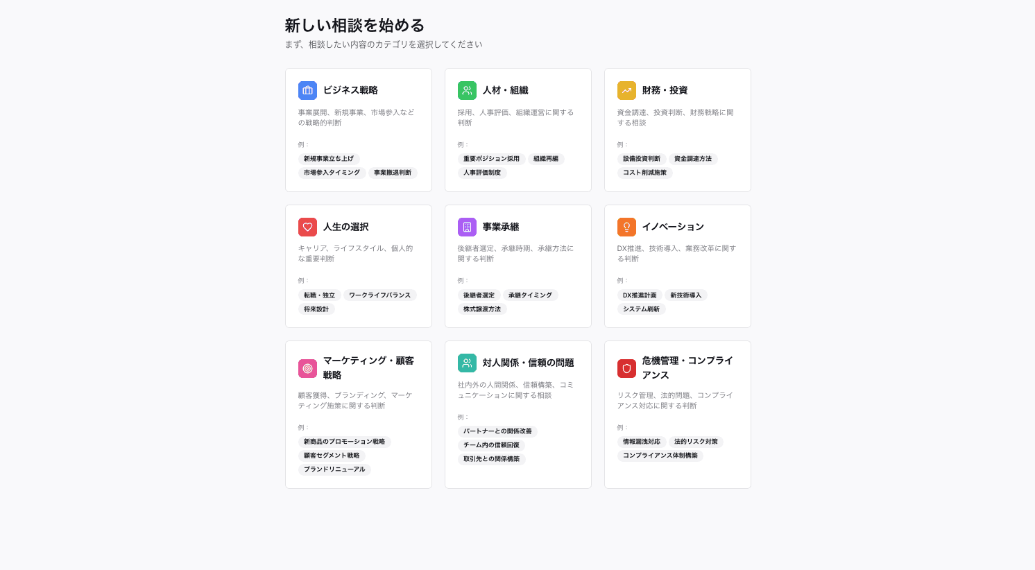 経営者向け意思決定支援AIサービス
