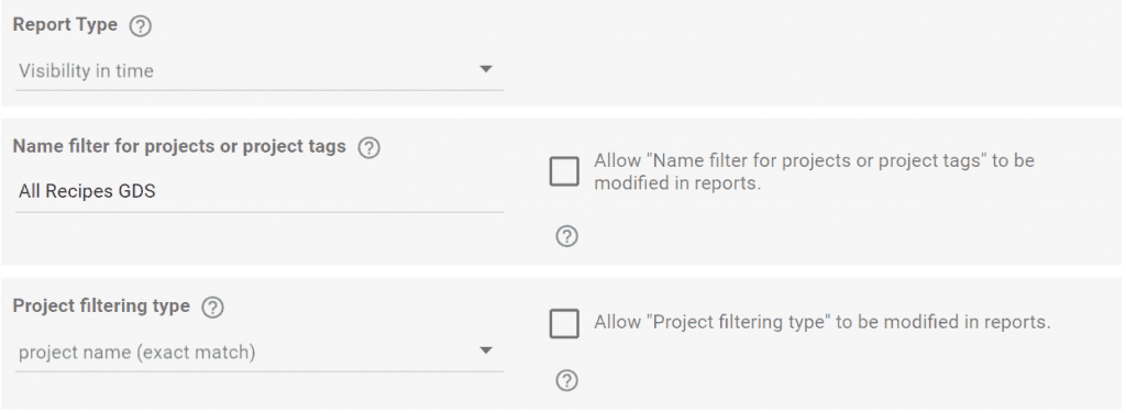 advanced web ranking, Visibility Evolution In Time Setup