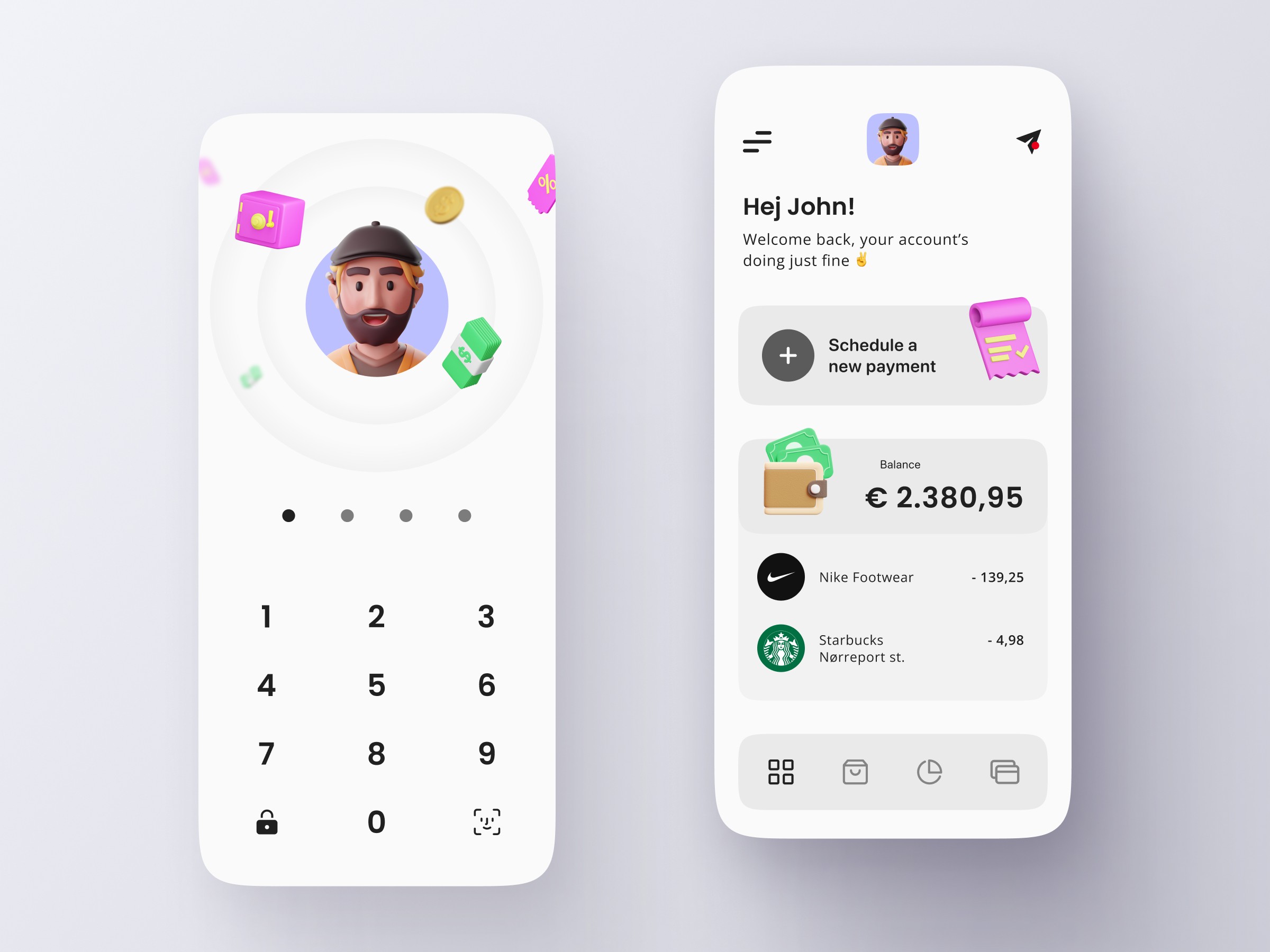 fintech mobile app ui ux design figma free banking app