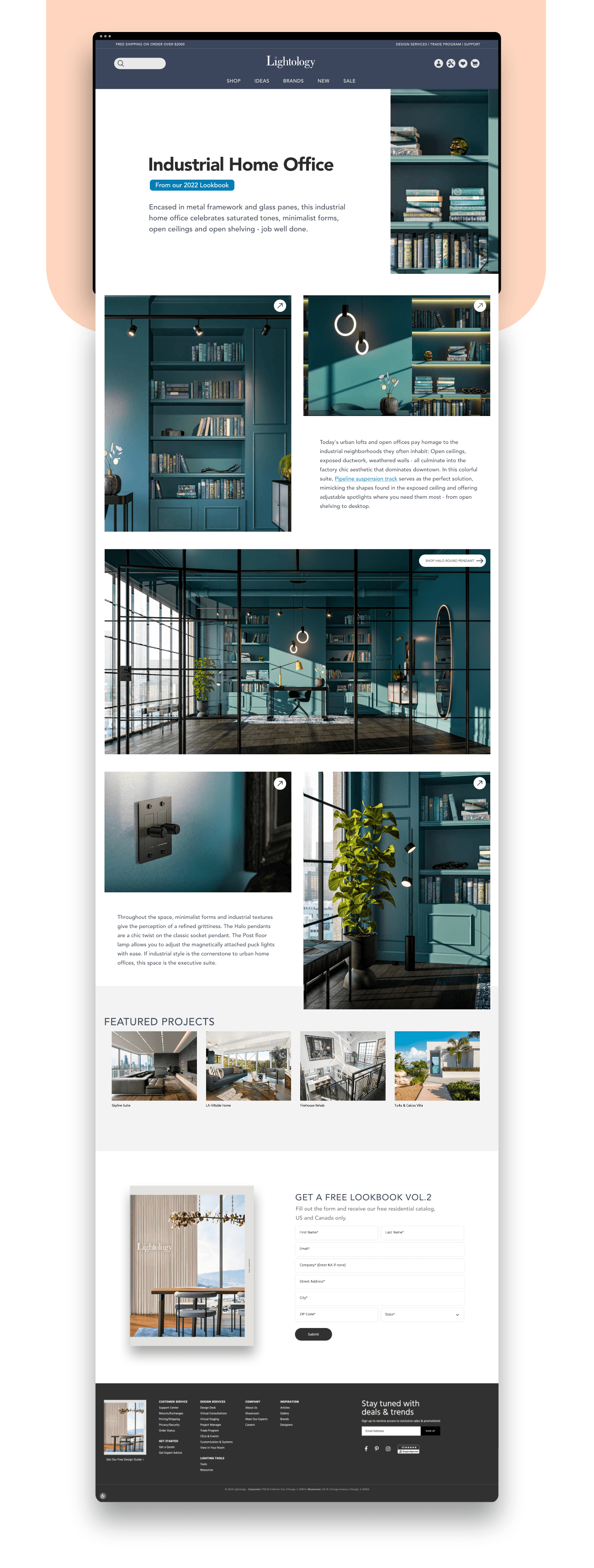 Industrial Home Office Web Layout