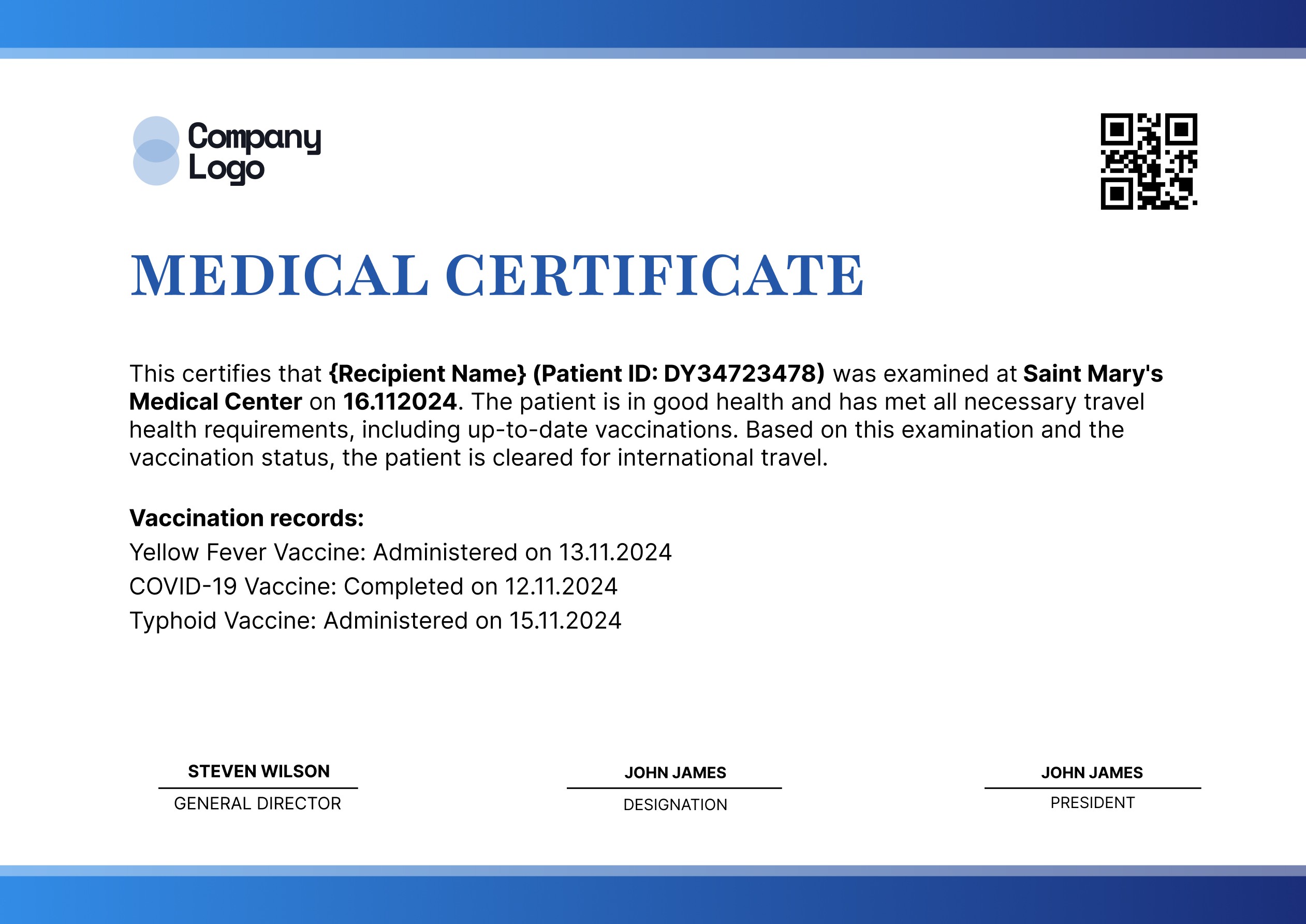 Wauld - Simple and Editable Medical Certificate Template