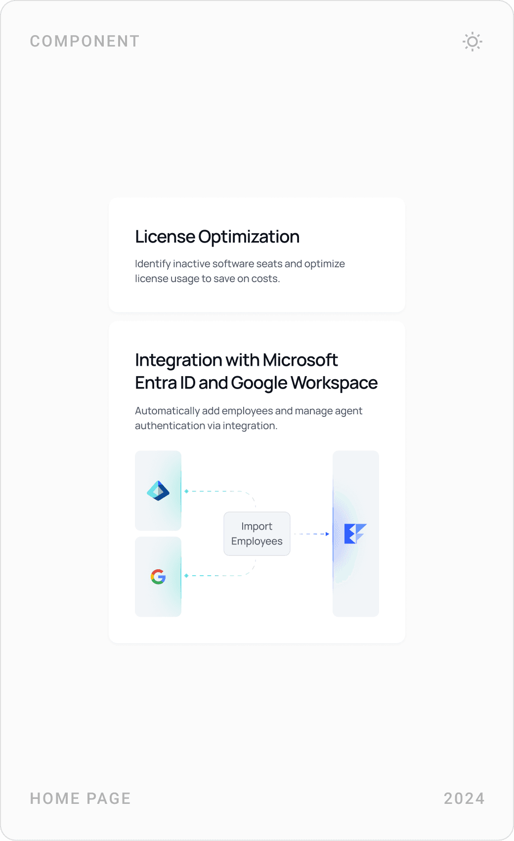 Professional License Optimization Component Design
