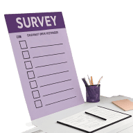 purple quiz note icon