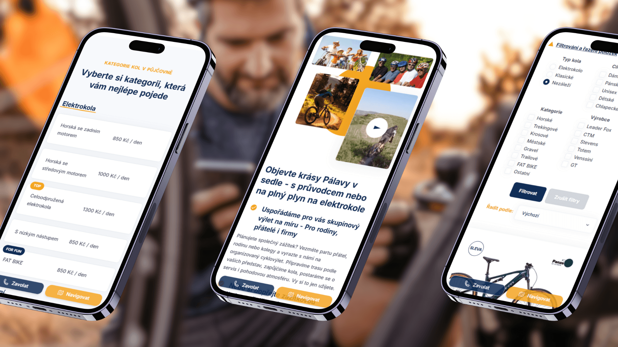 Cyklocentrum Březí - ukázky webu