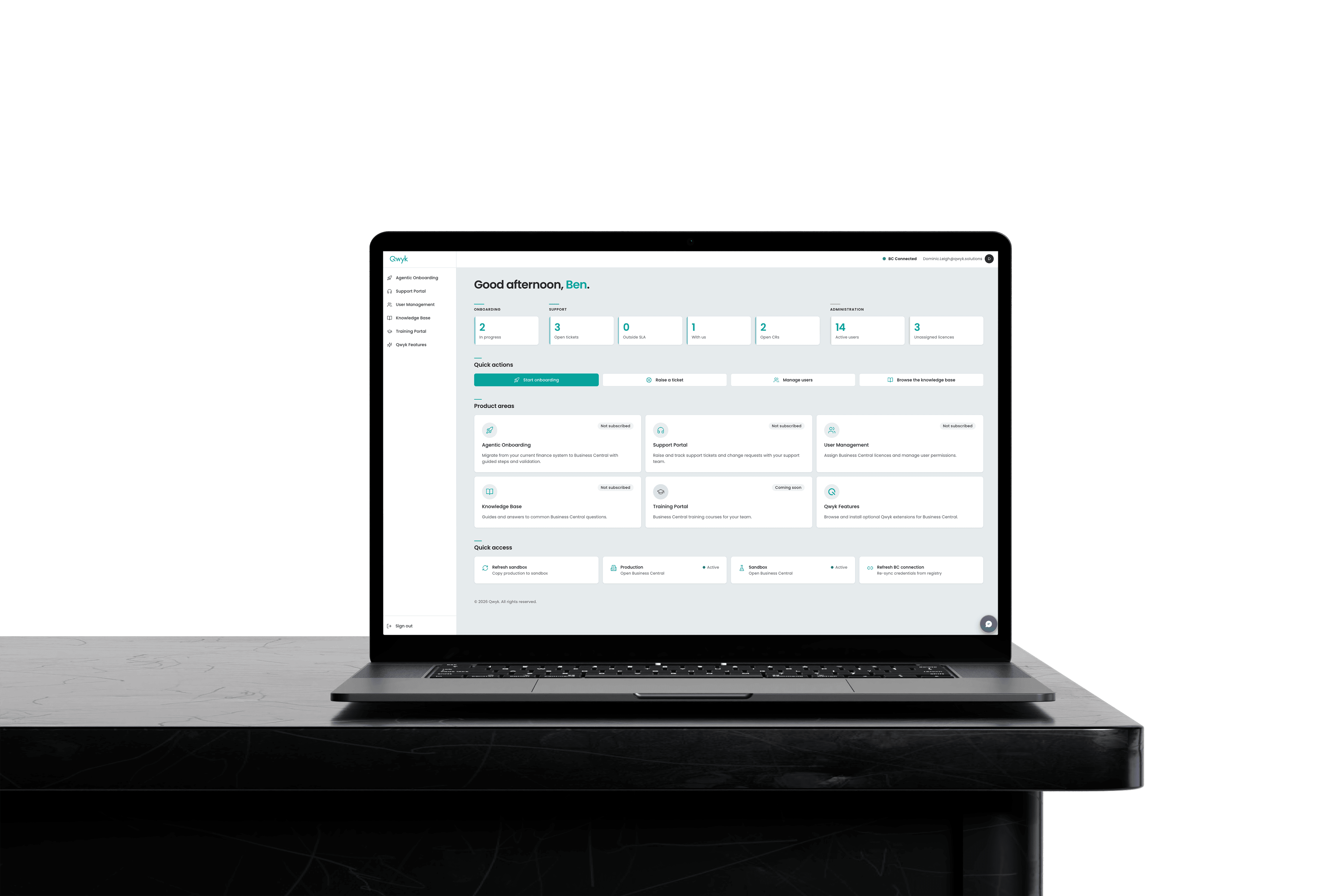 Qwyk client portal