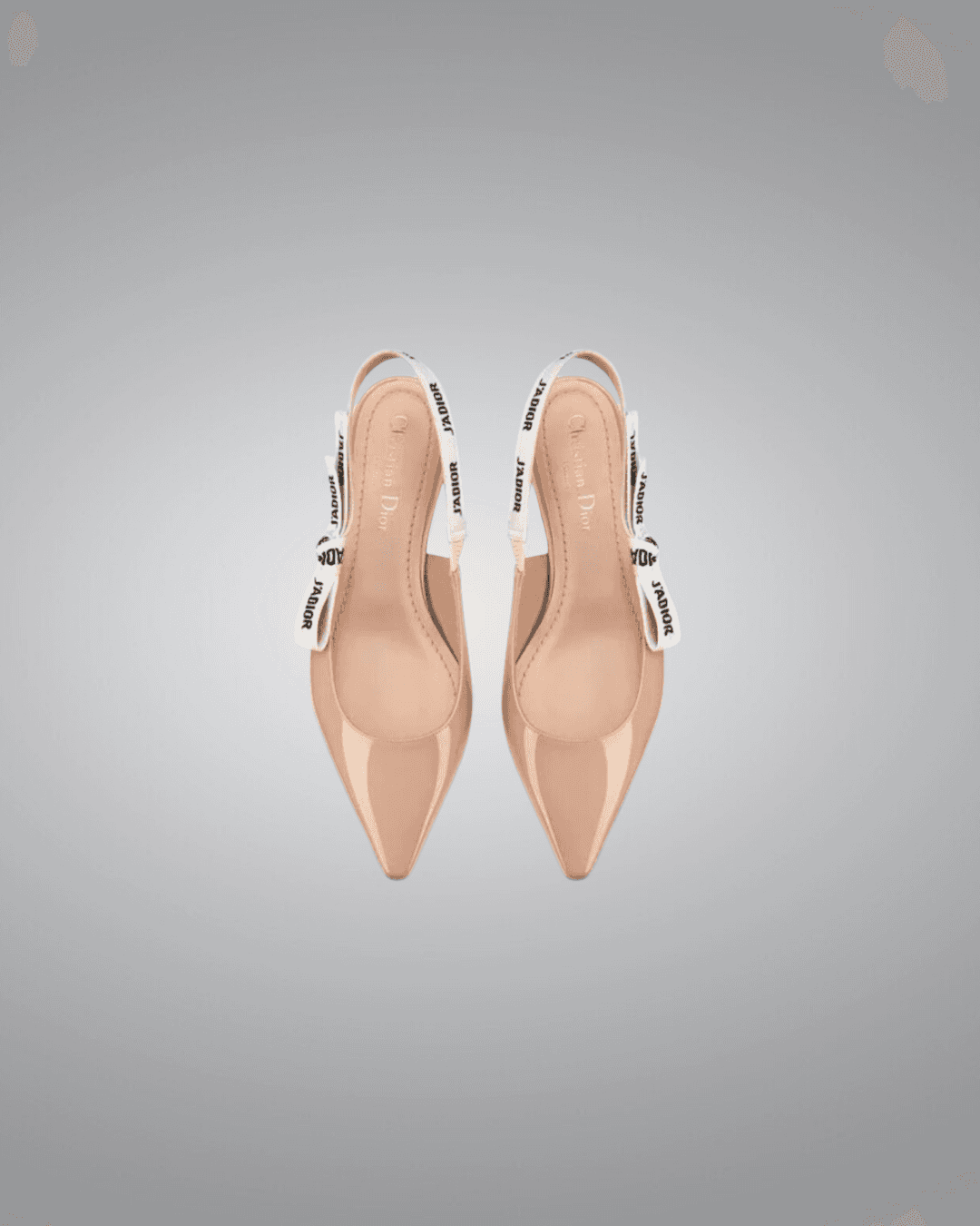 J’Adior Slingback Pump in Nude Patent Calfskin 6.5cm