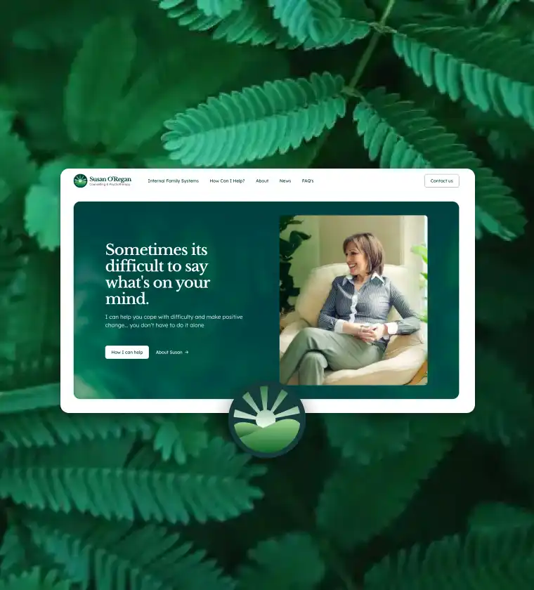 Susan Wiggins Counseling website screenshot. Mental health help.