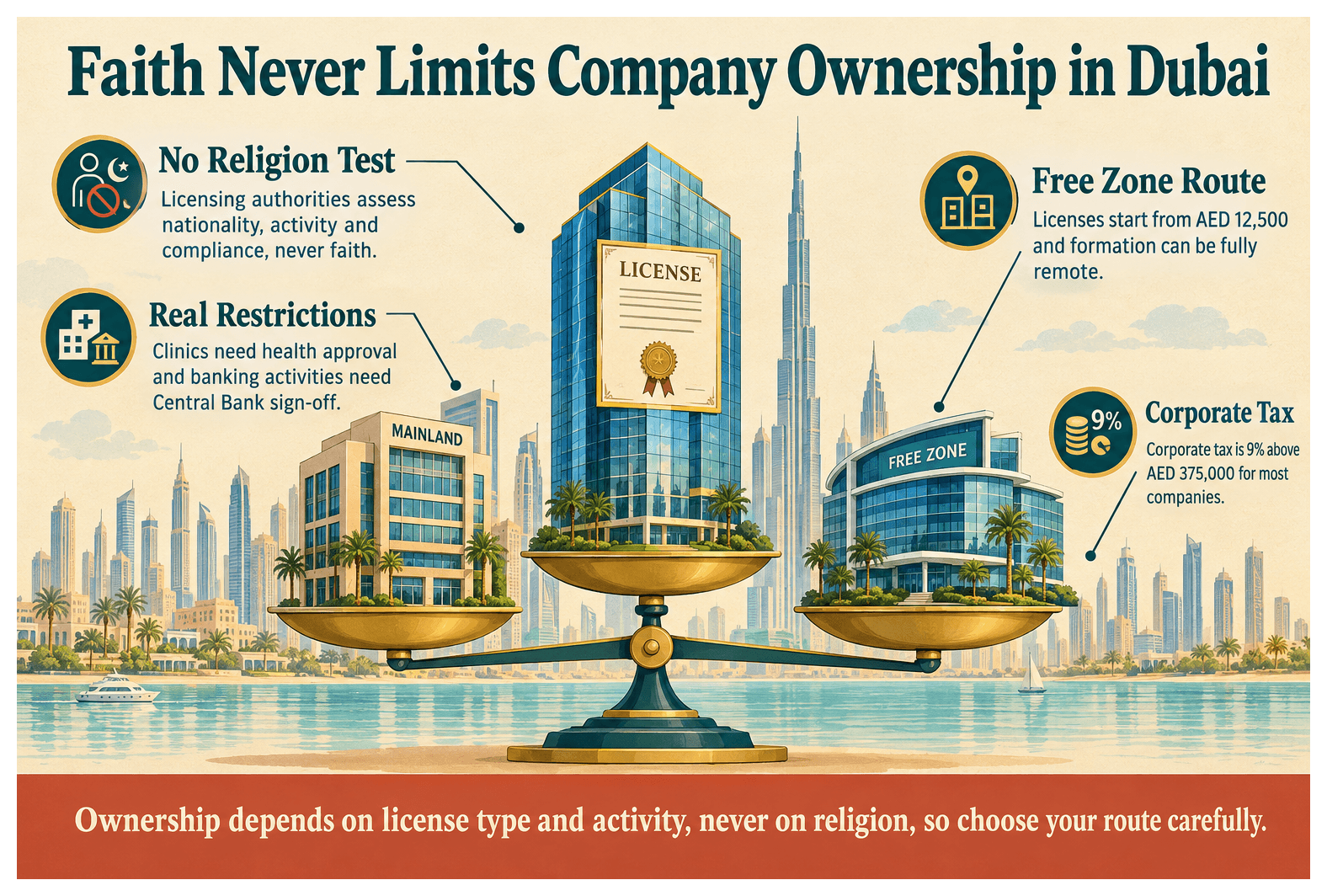 Infographic: Can a Non-Muslim Own a Company in Dubai Without Restrictions