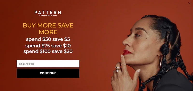Pattern Discount Offer Website Pop-Up example